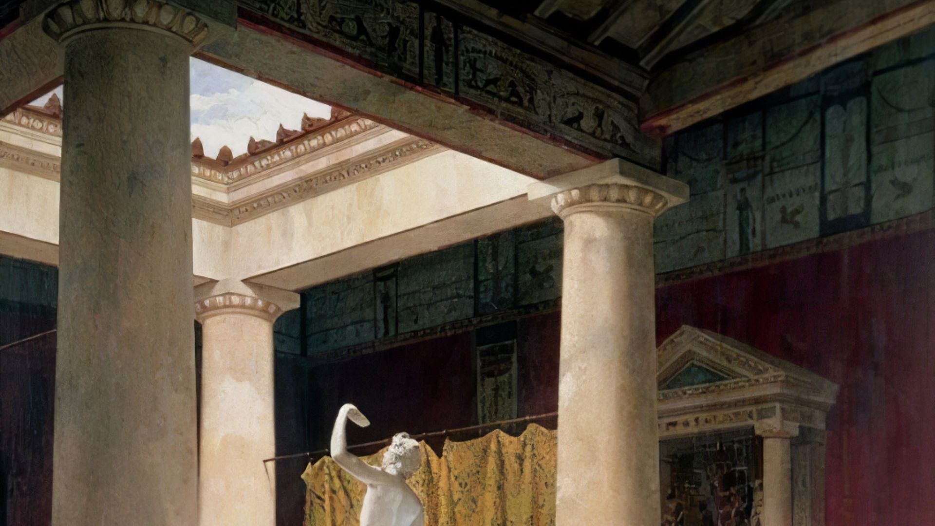 File:Women in a Pompeian Atrium by Luigi Bazzani, before 1927.jpg
