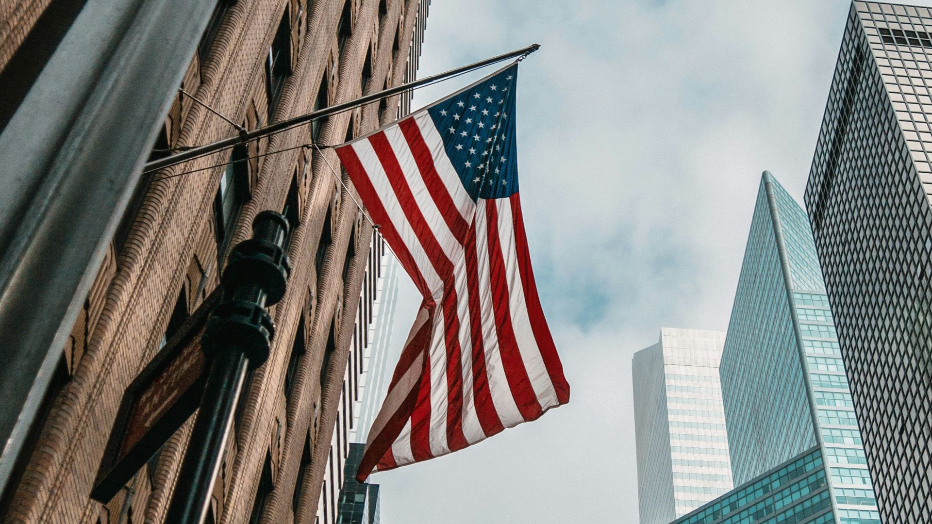 low angle photo of flag of U.S.A