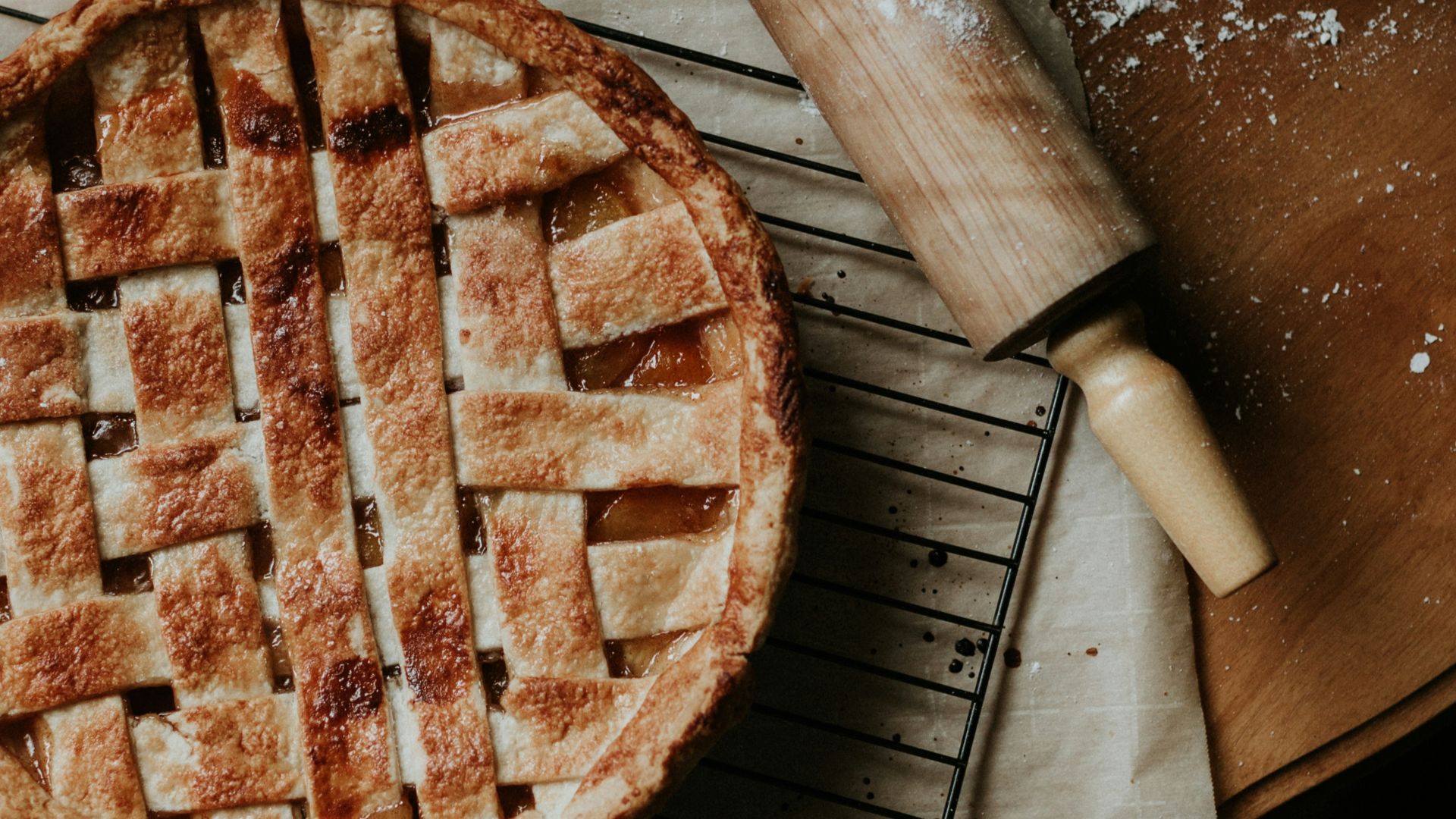 brown pie on brown wooden table
