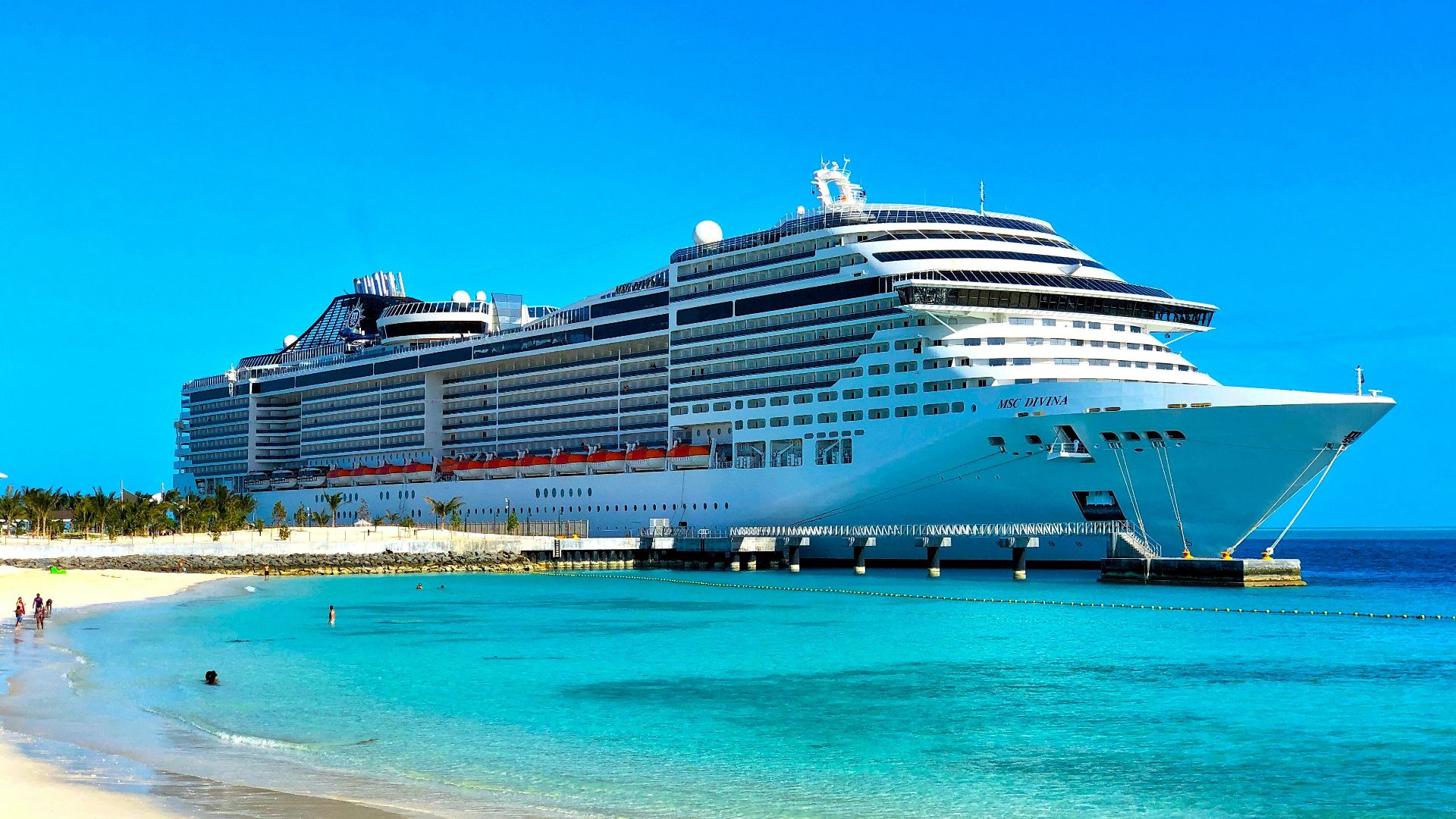 white cruise ship on sea during daytime