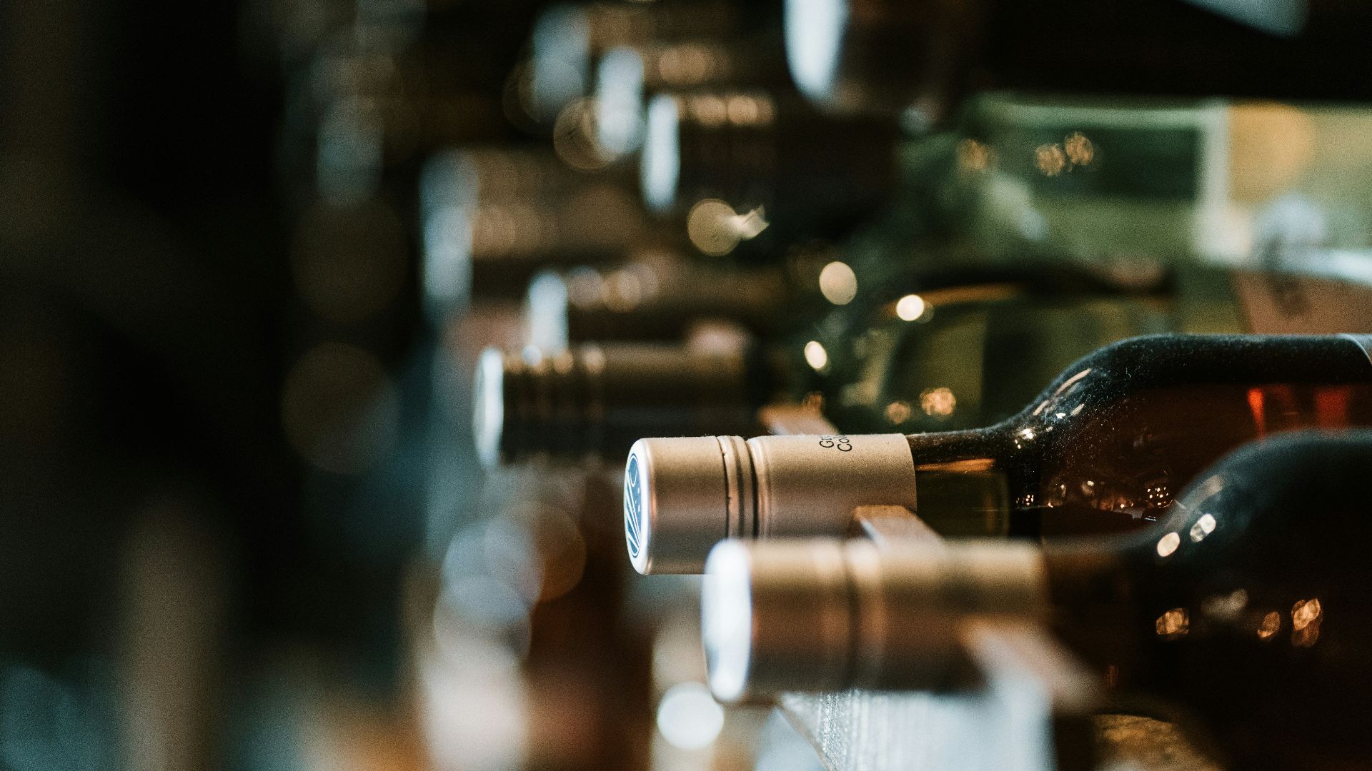 selective focus photography of bottles