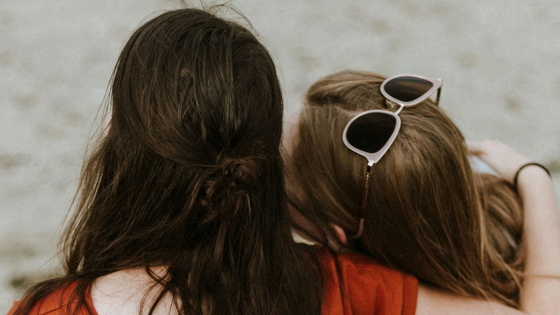 women's red scoop-neck top