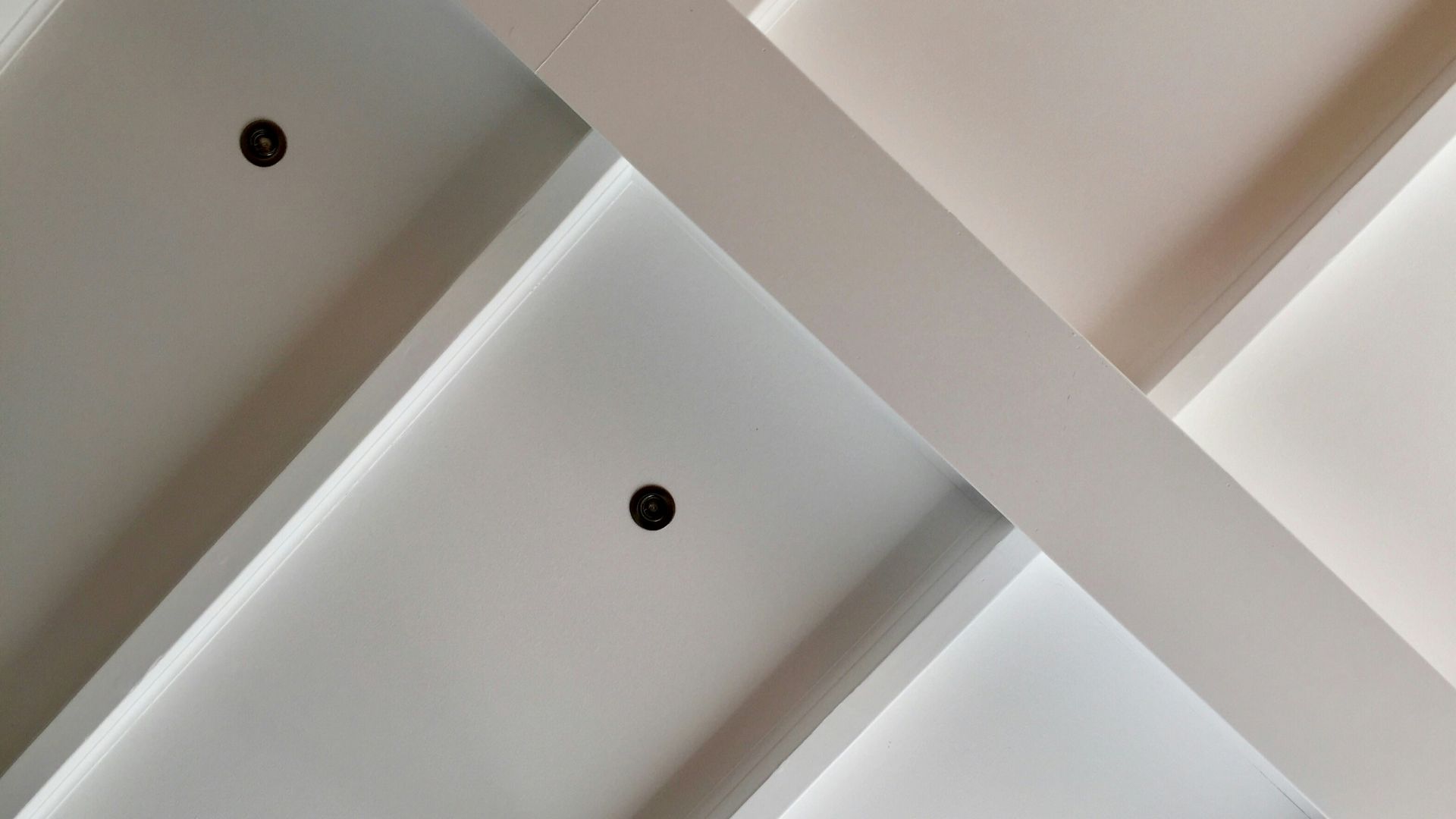 white painted ceiling