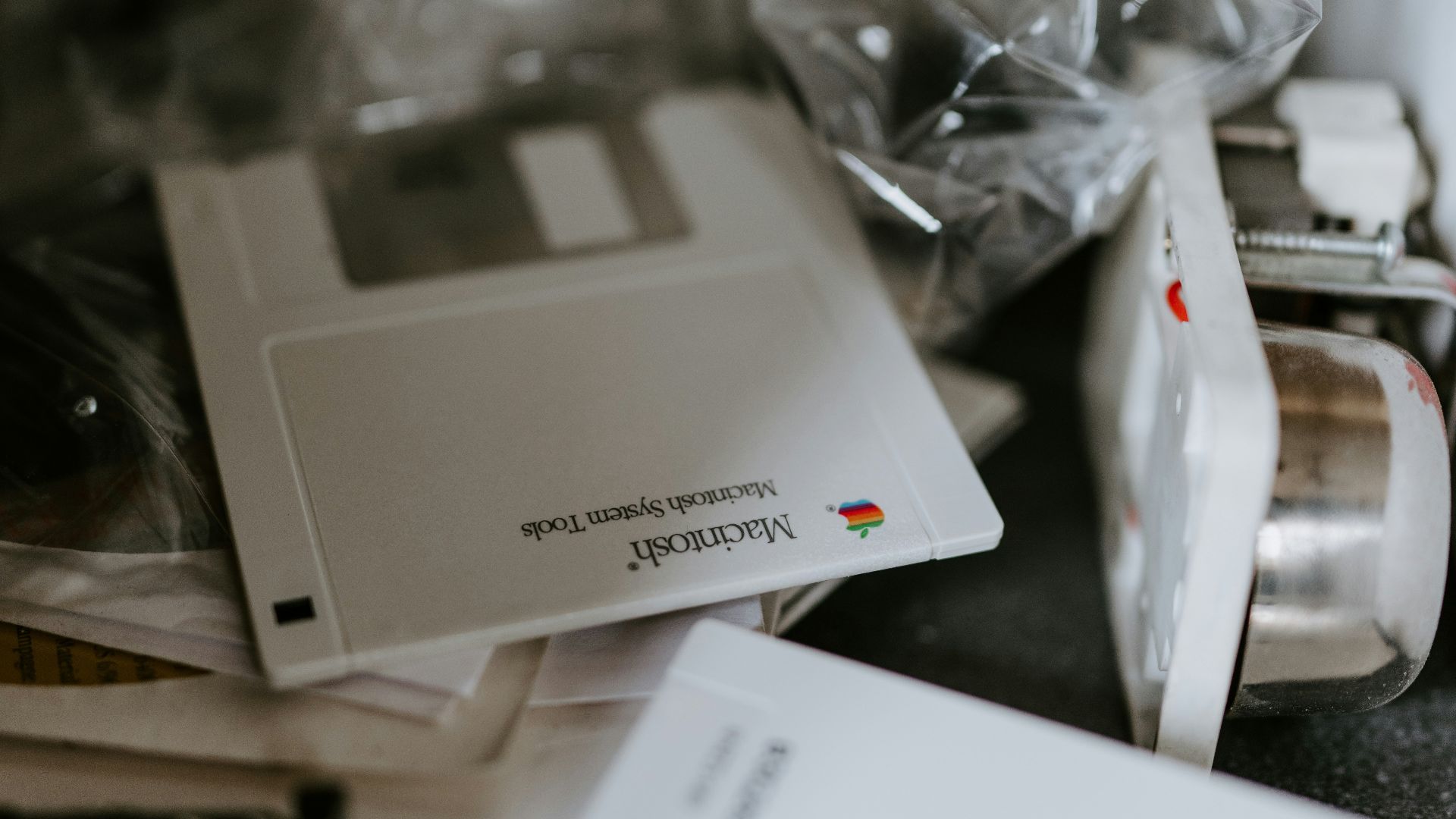 white and black box on black and white granite table