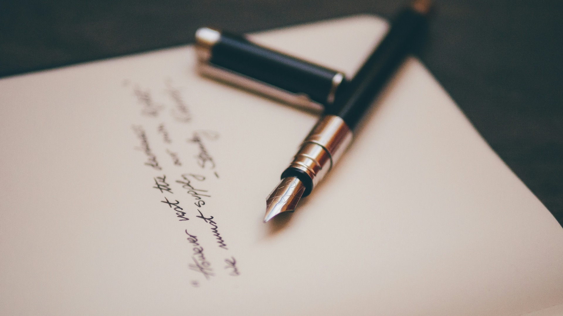 black and silver fountain pen