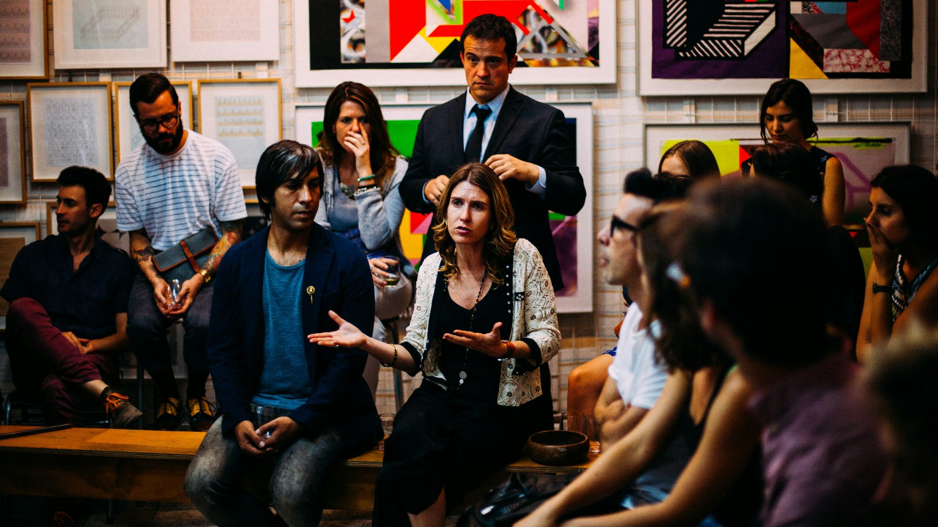 people meeting in room