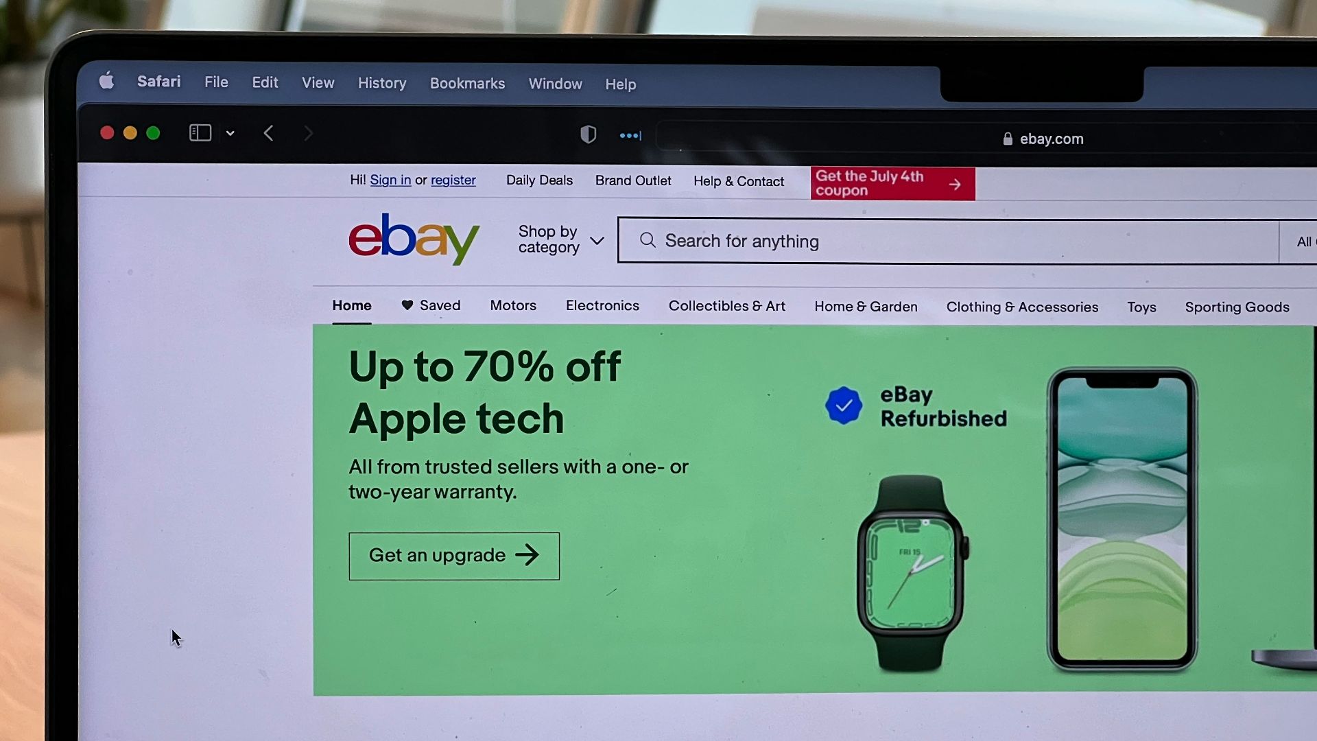 a screen with a message on it