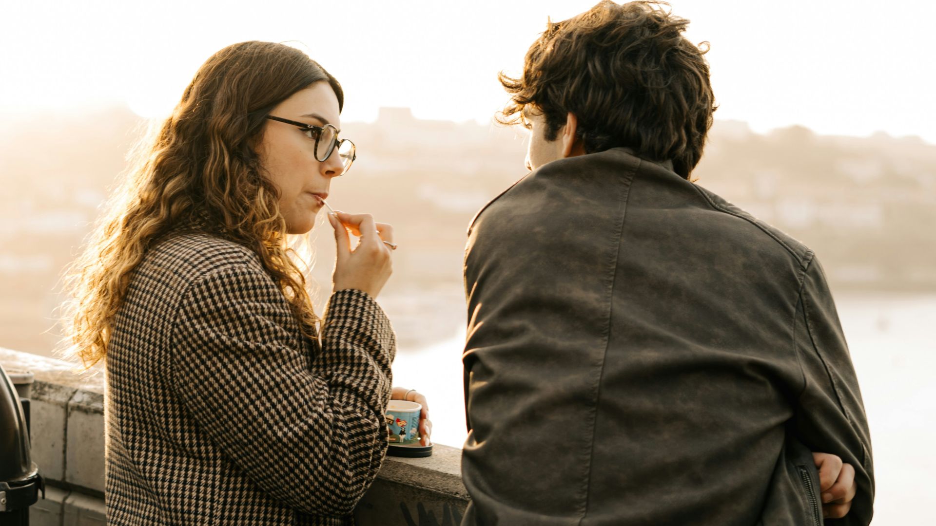 A man and a woman standing next to each other