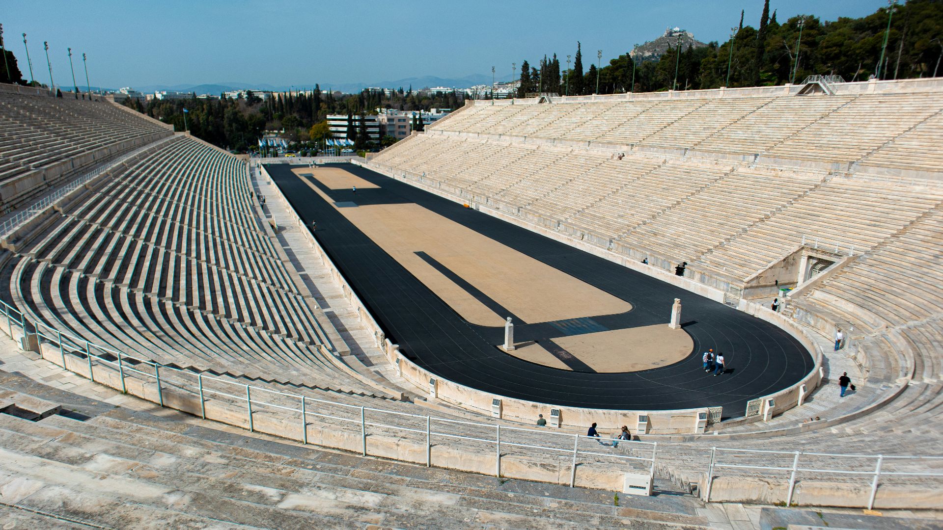 The panathenaic stadium in athens, greece.