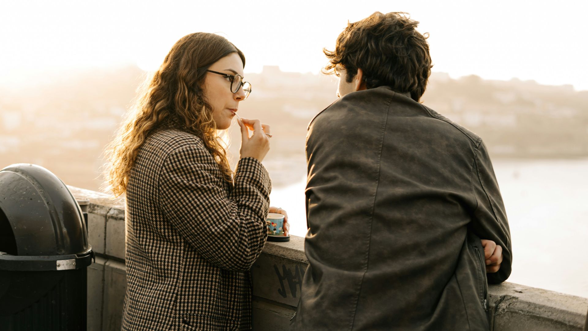 A man and a woman standing next to each other
