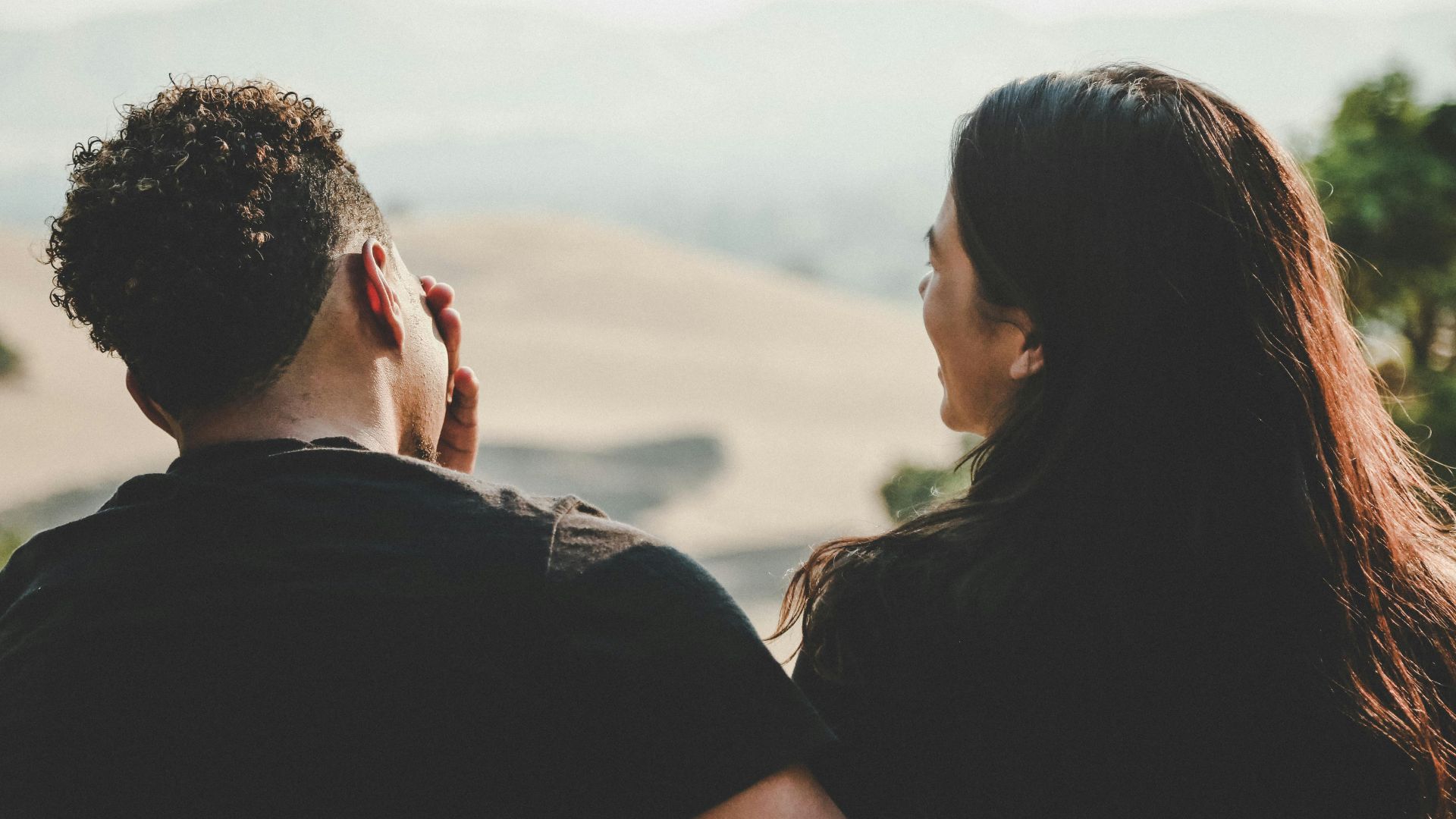 couple wears black shirt