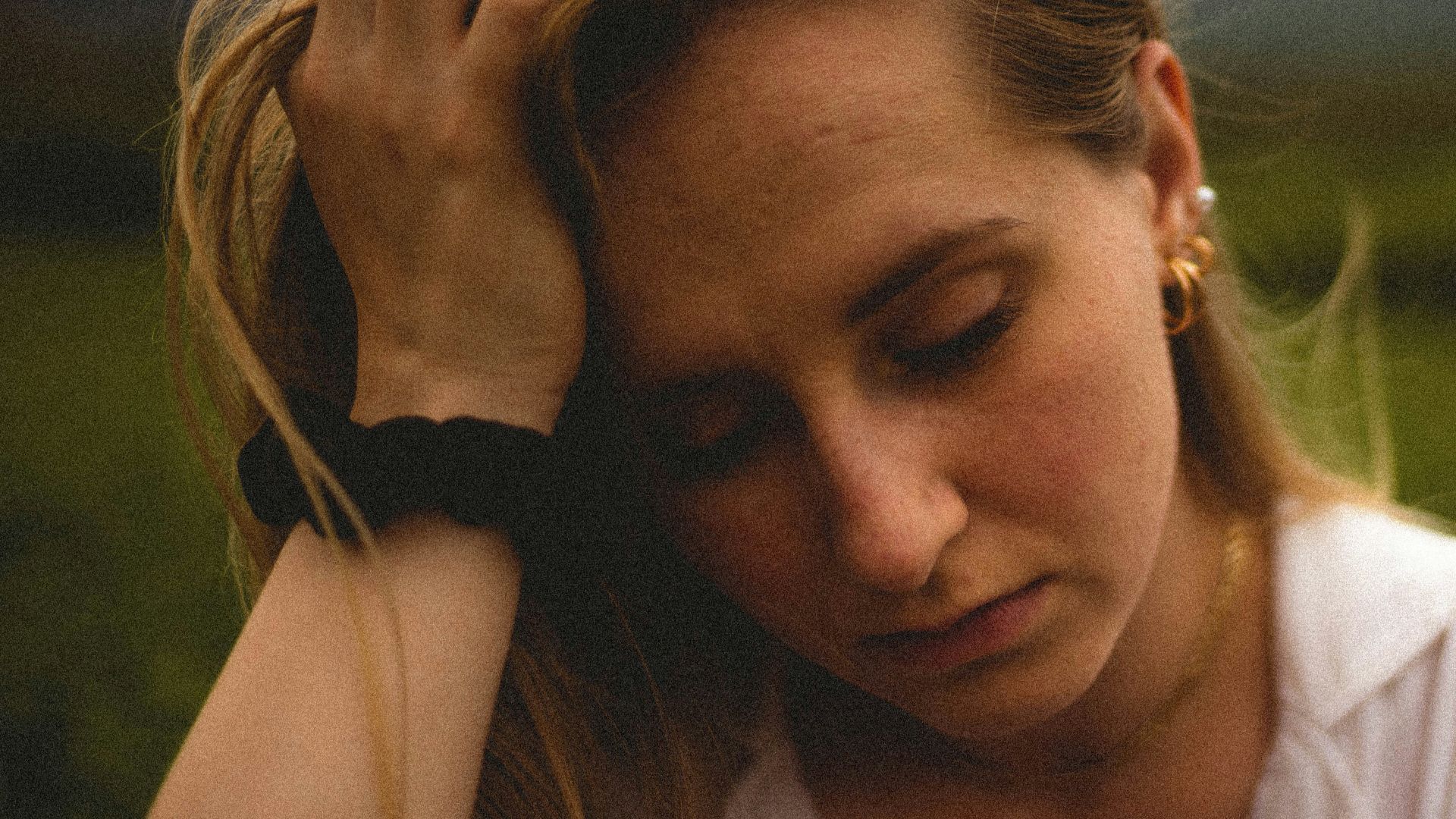 woman in white tank top