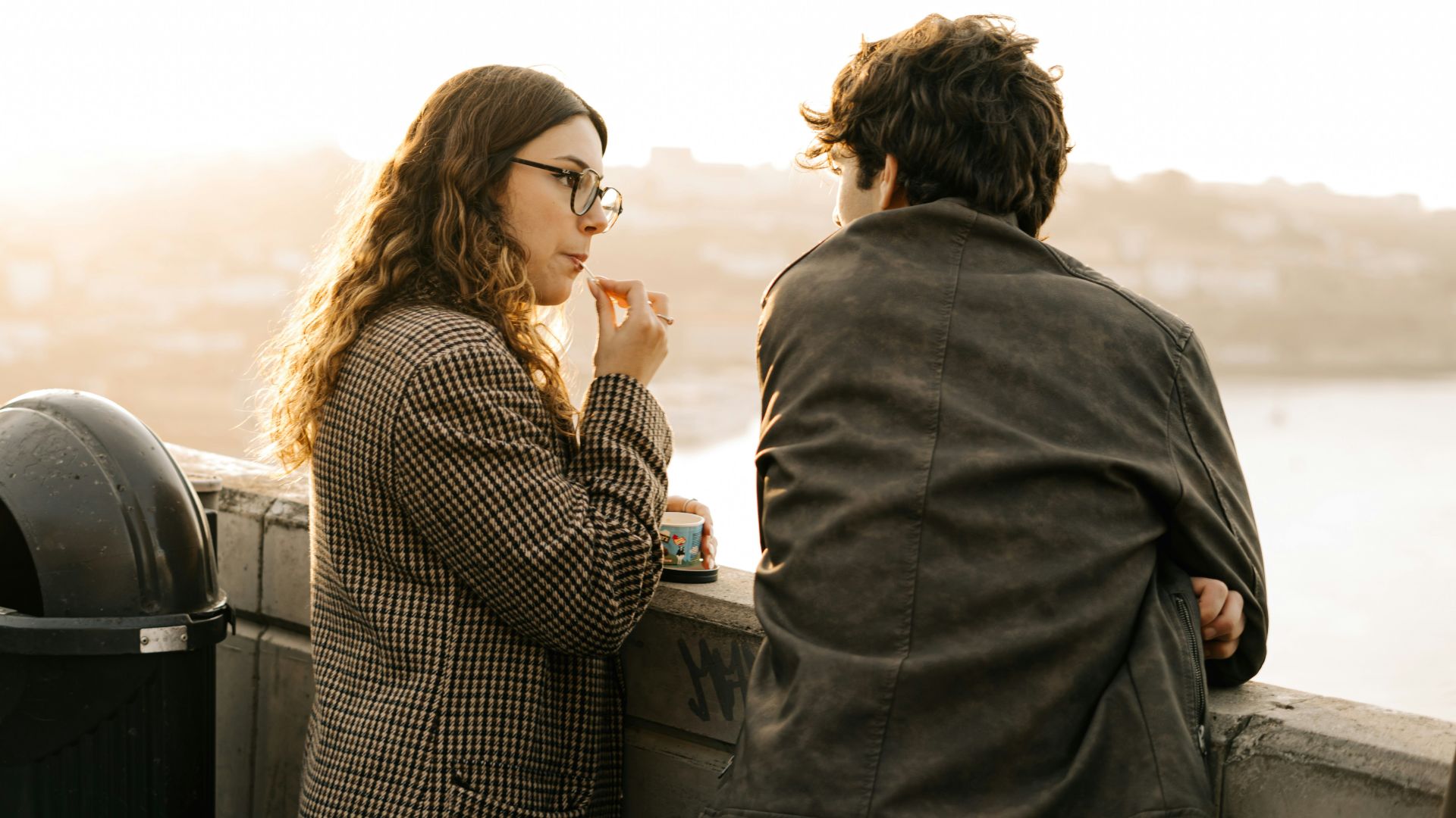 A man and a woman standing next to each other