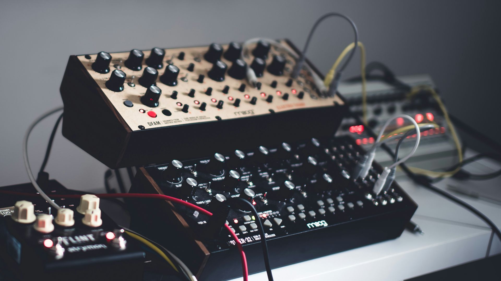 black and gray audio mixer