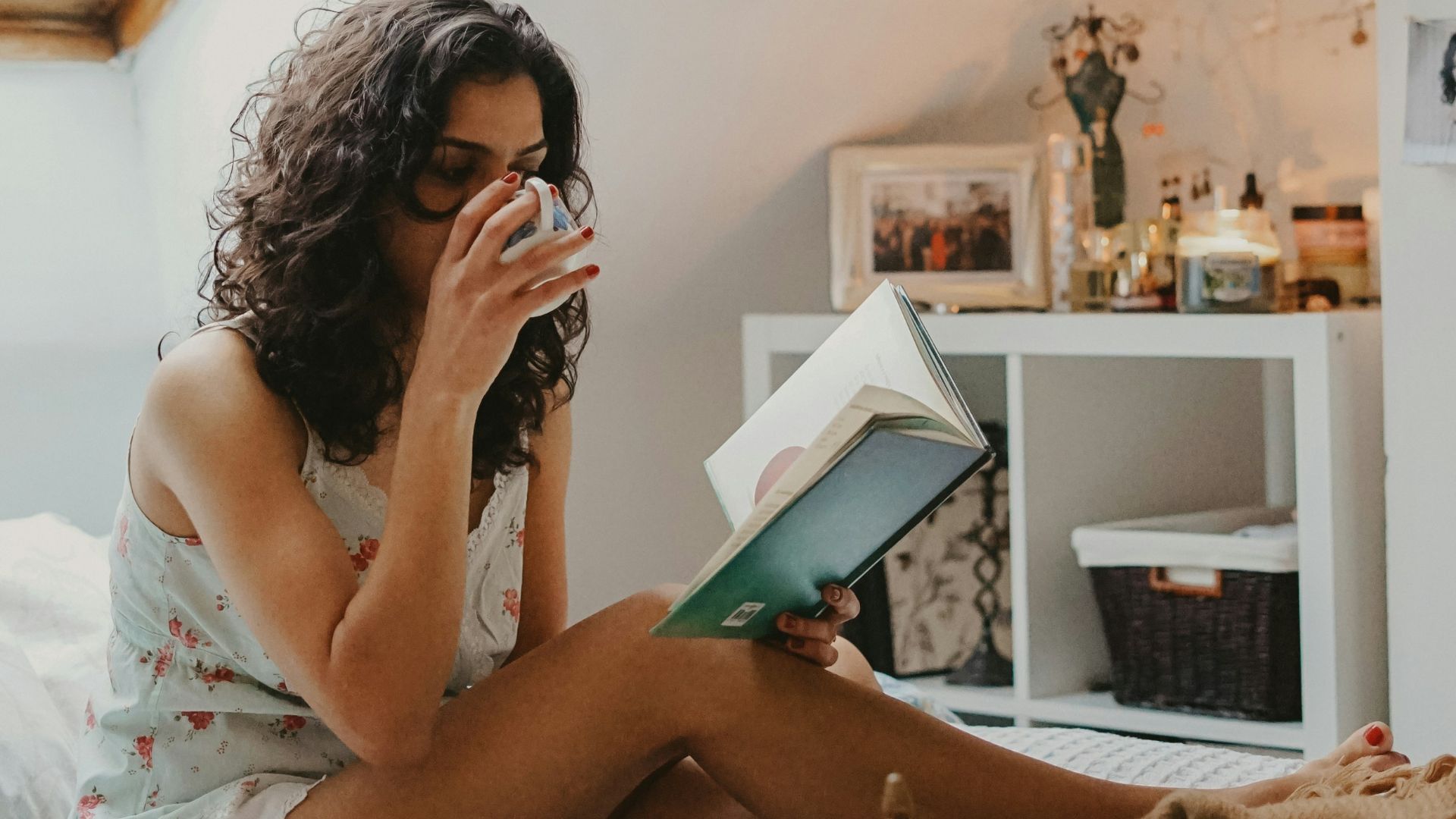 woman holding book