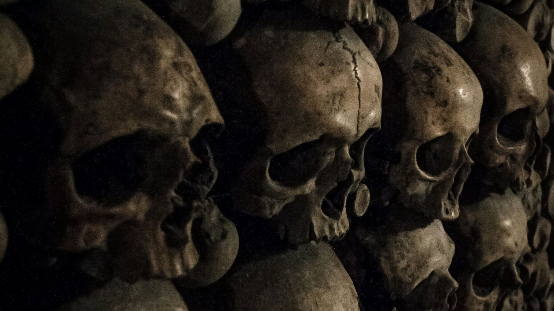 grayscale photo of stone fragments