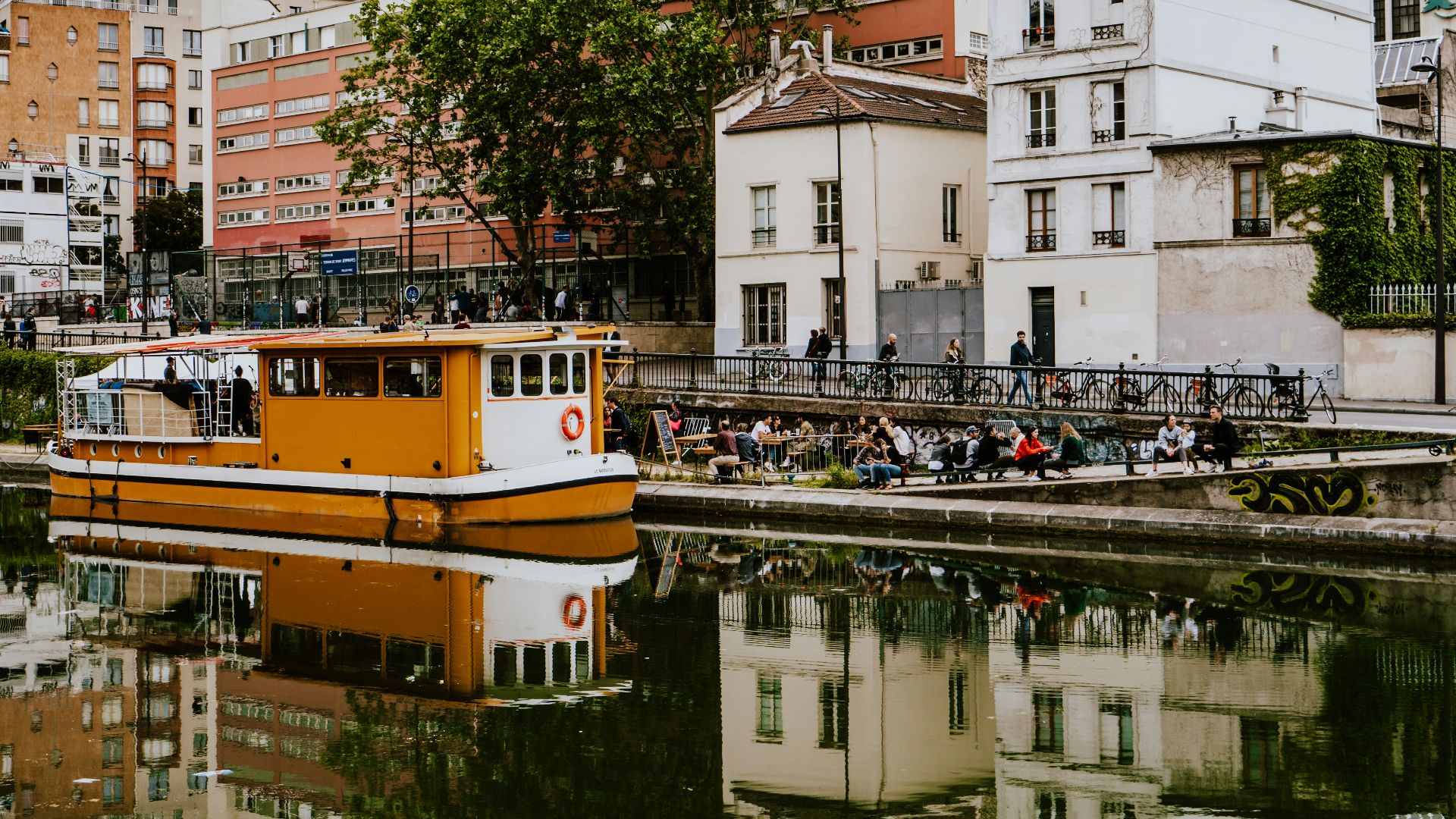 building beside river