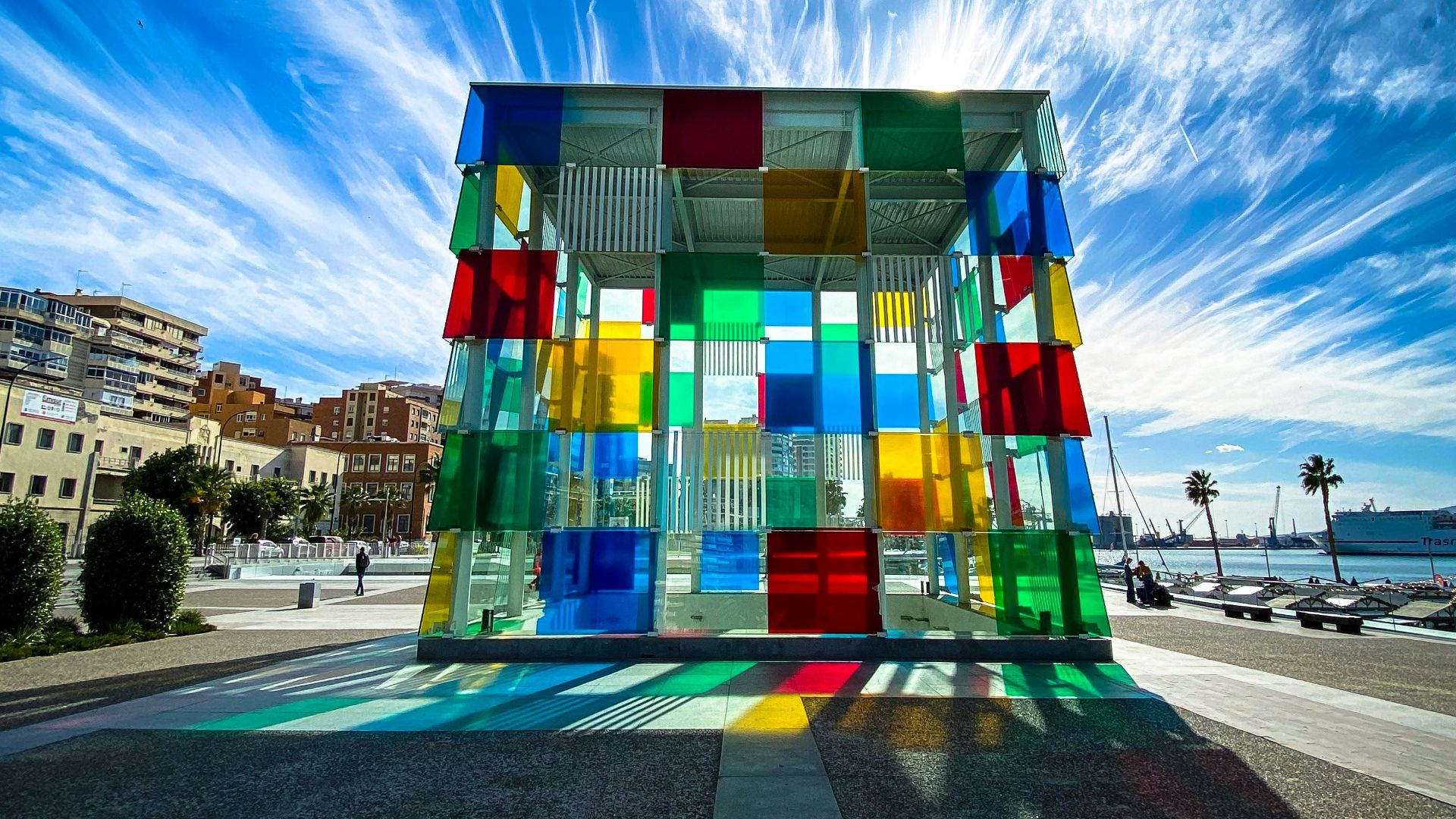 assorted-color glass decor