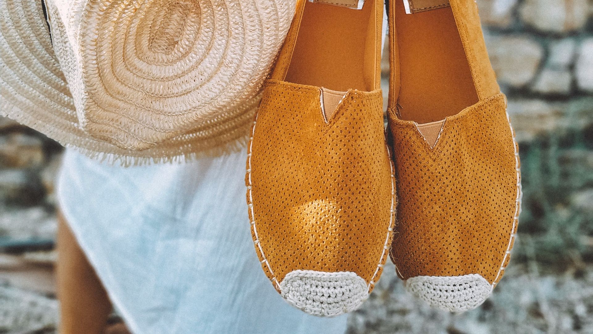 orange espadrilles