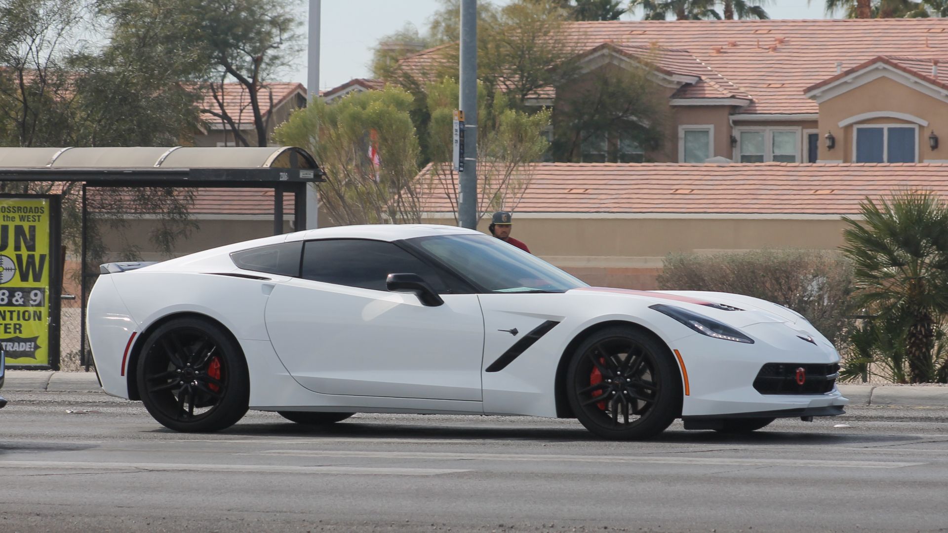 File:White Chevrolet Corvette C7 on N Rancho Dr.jpg