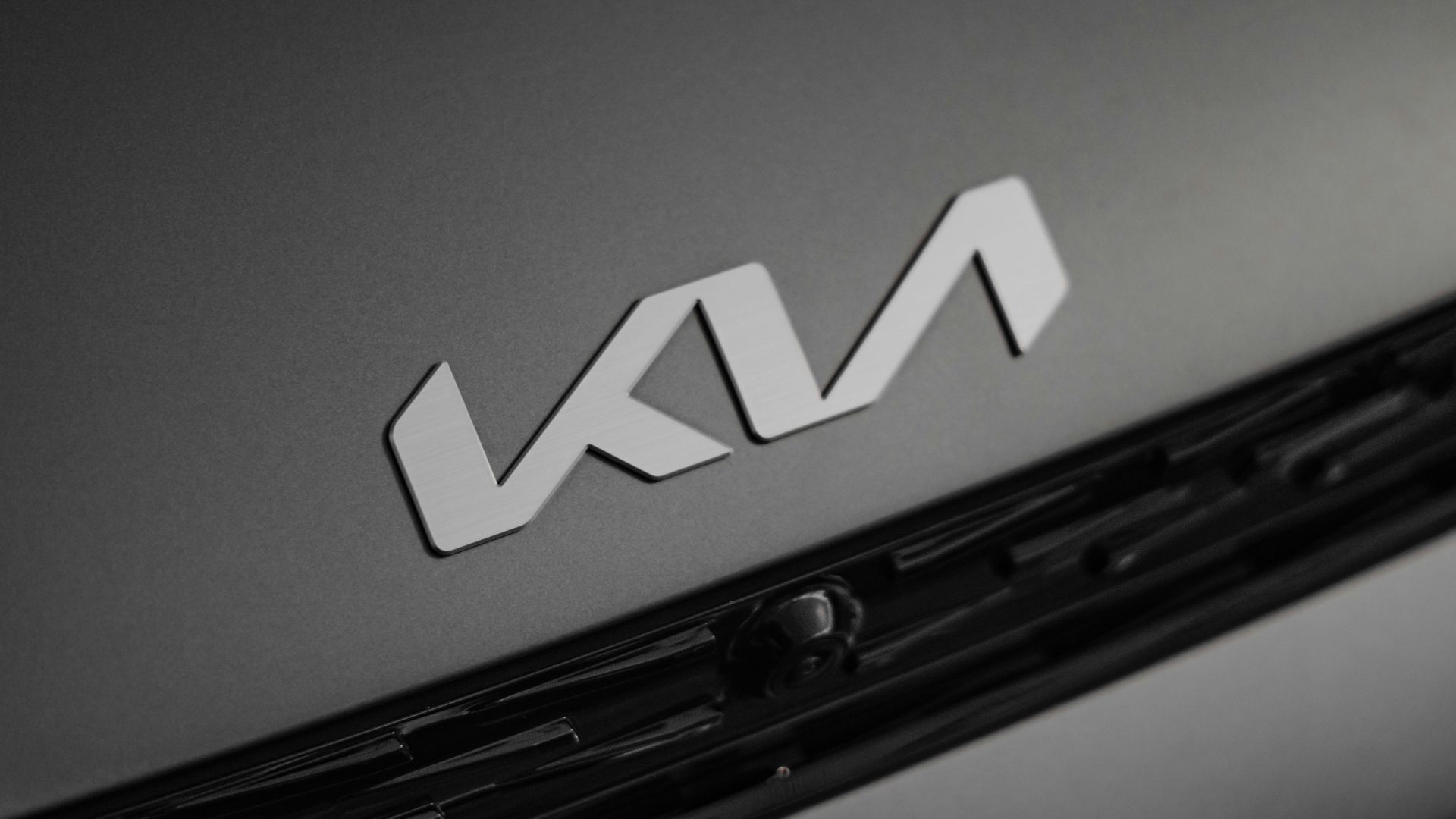 a close up of a car's logo