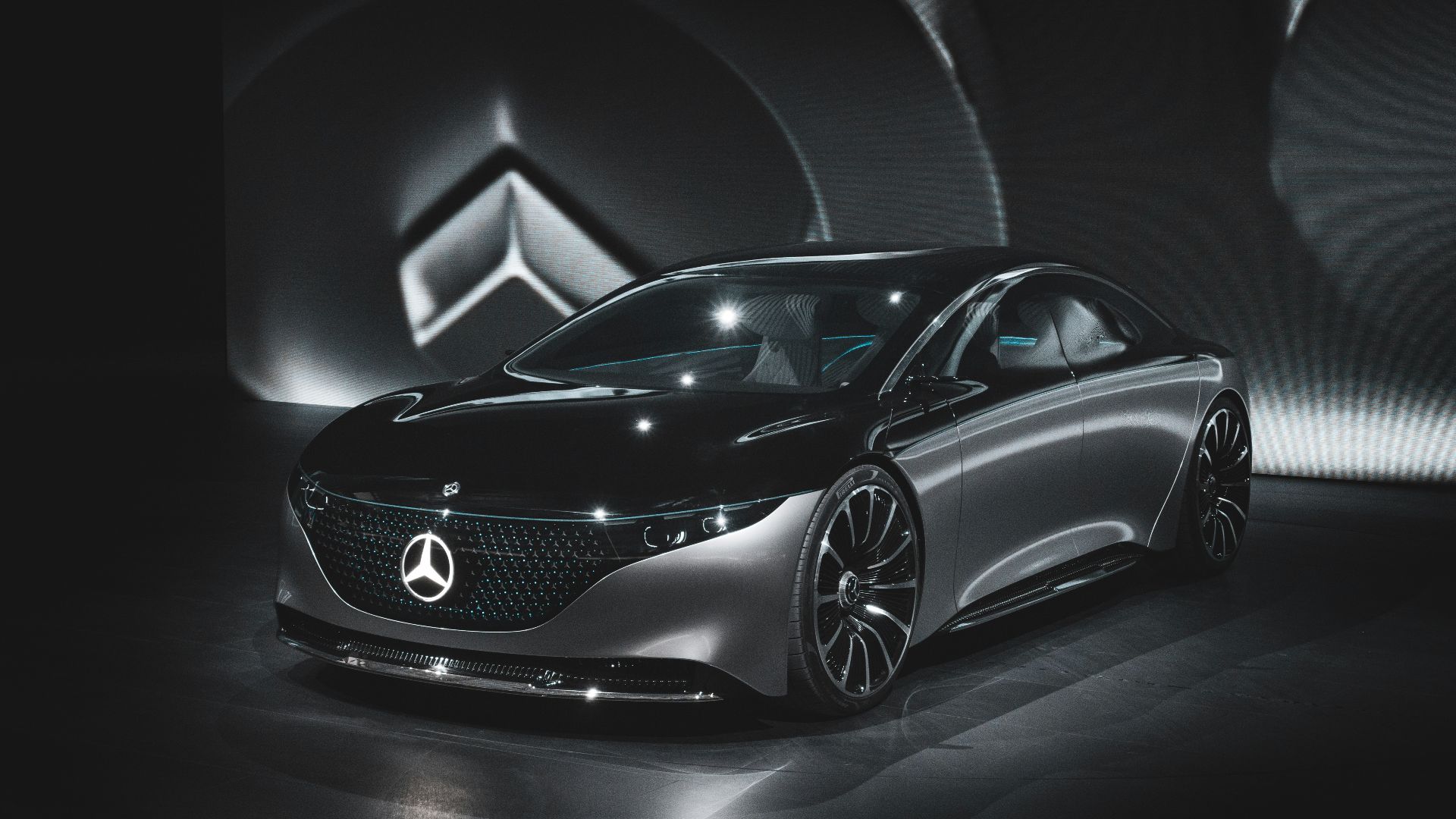 black Mercedes-Benz concept car