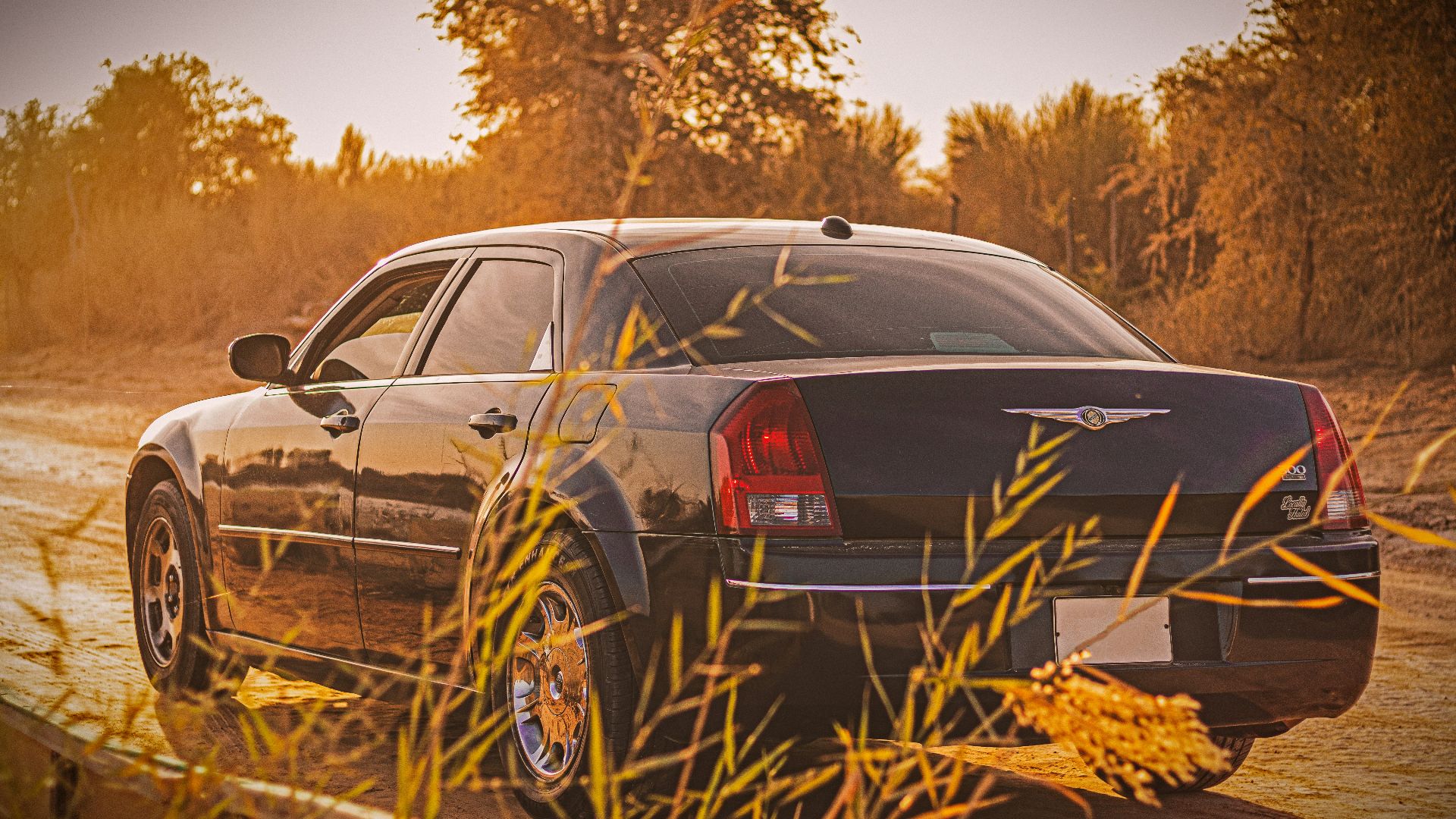 blue sedan on brown grass field during daytime