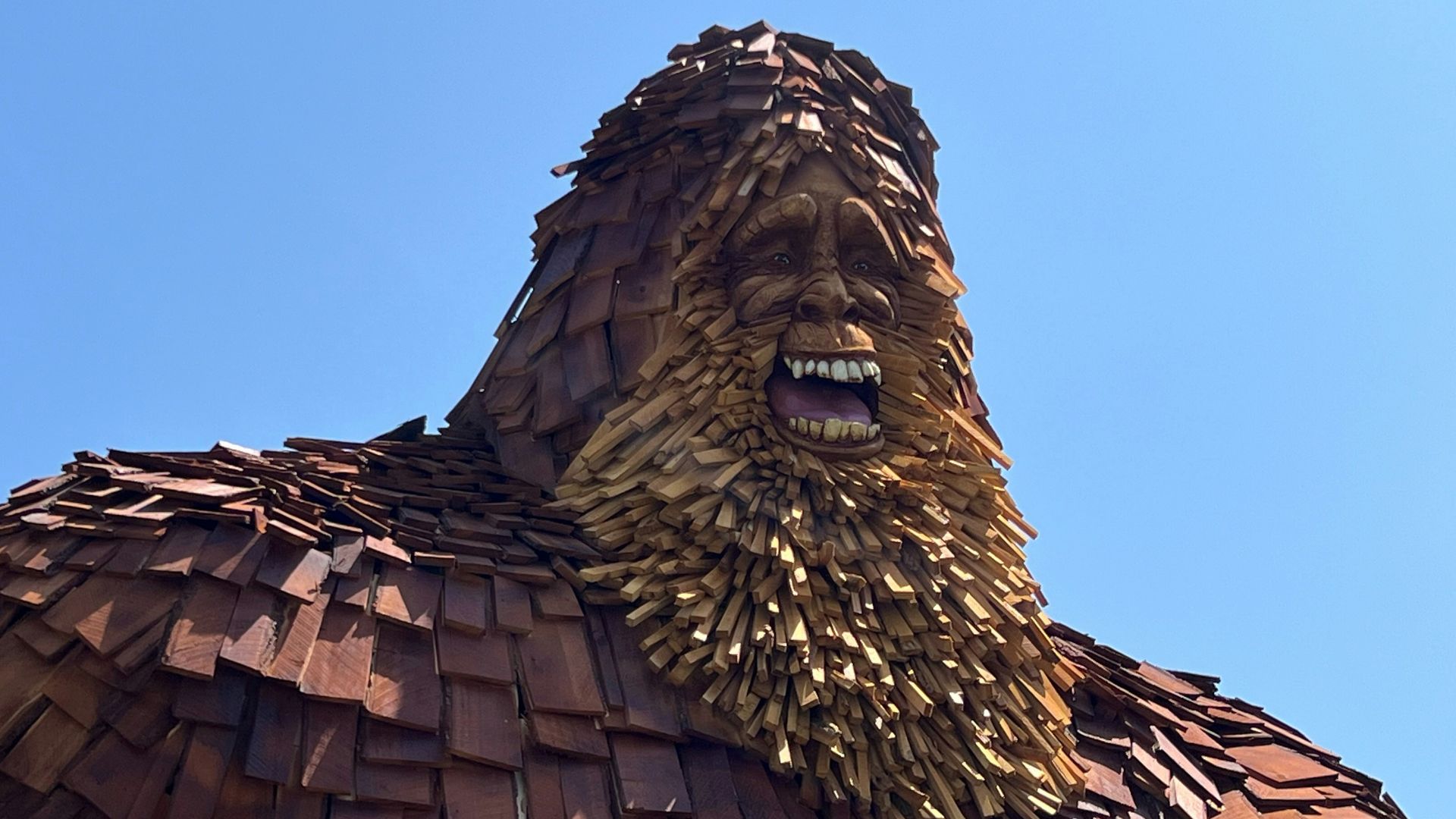 a large statue of a man with a beard