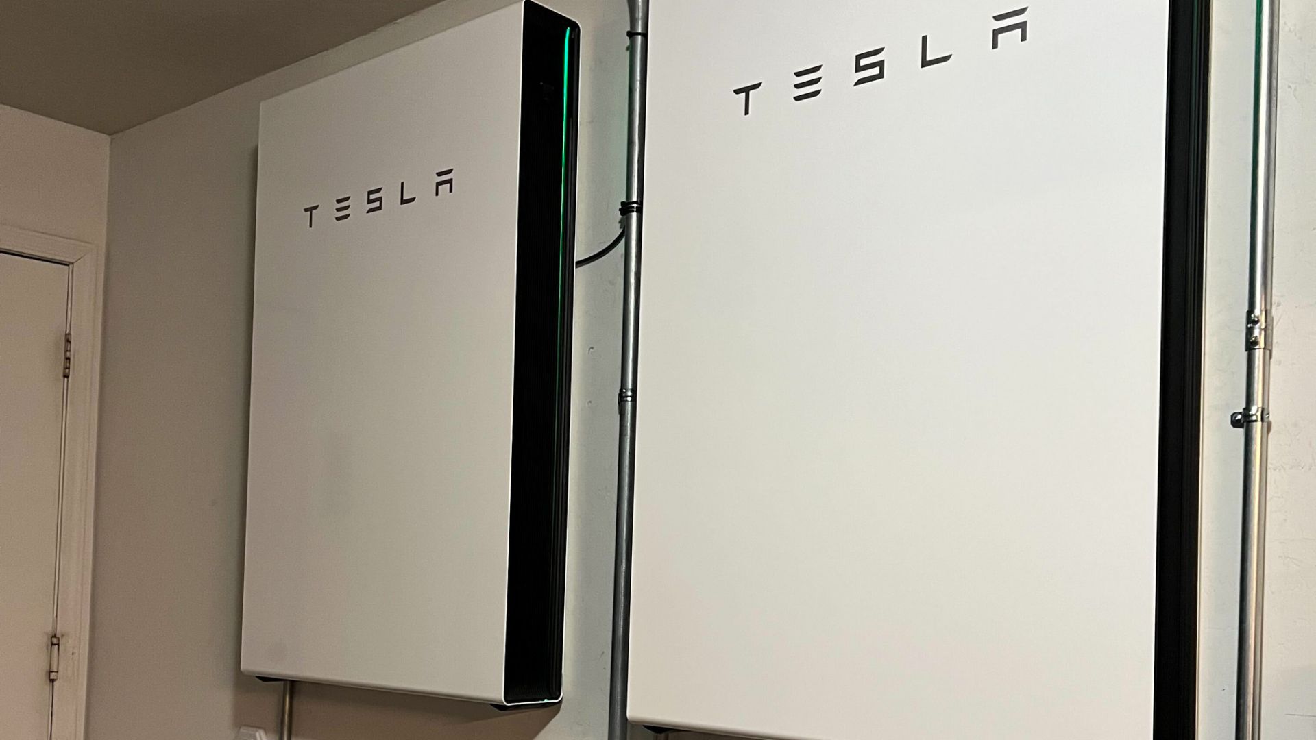 File:Two Tesla power wall 3 devices installed inside in a residential home.jpg