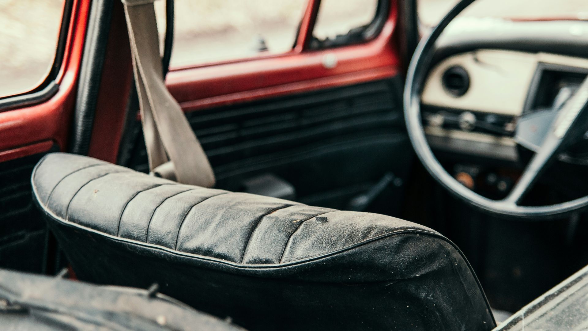 a passenger seat of a car