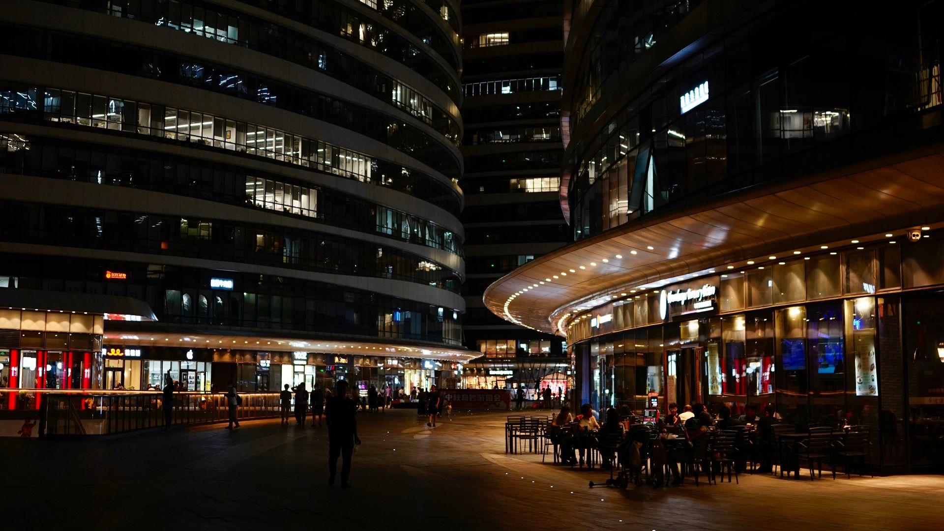 a street with buildings on either side