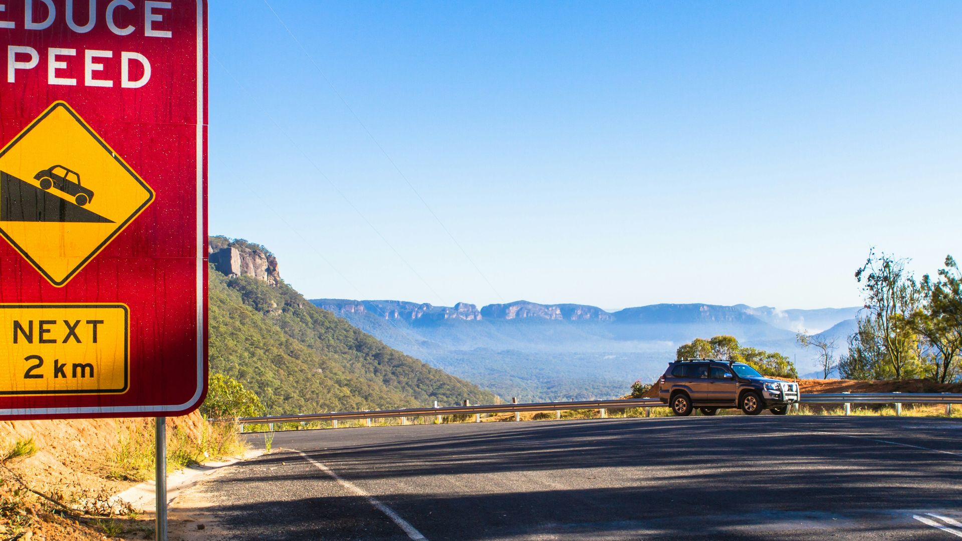 Reduce Speed road signage during daytime