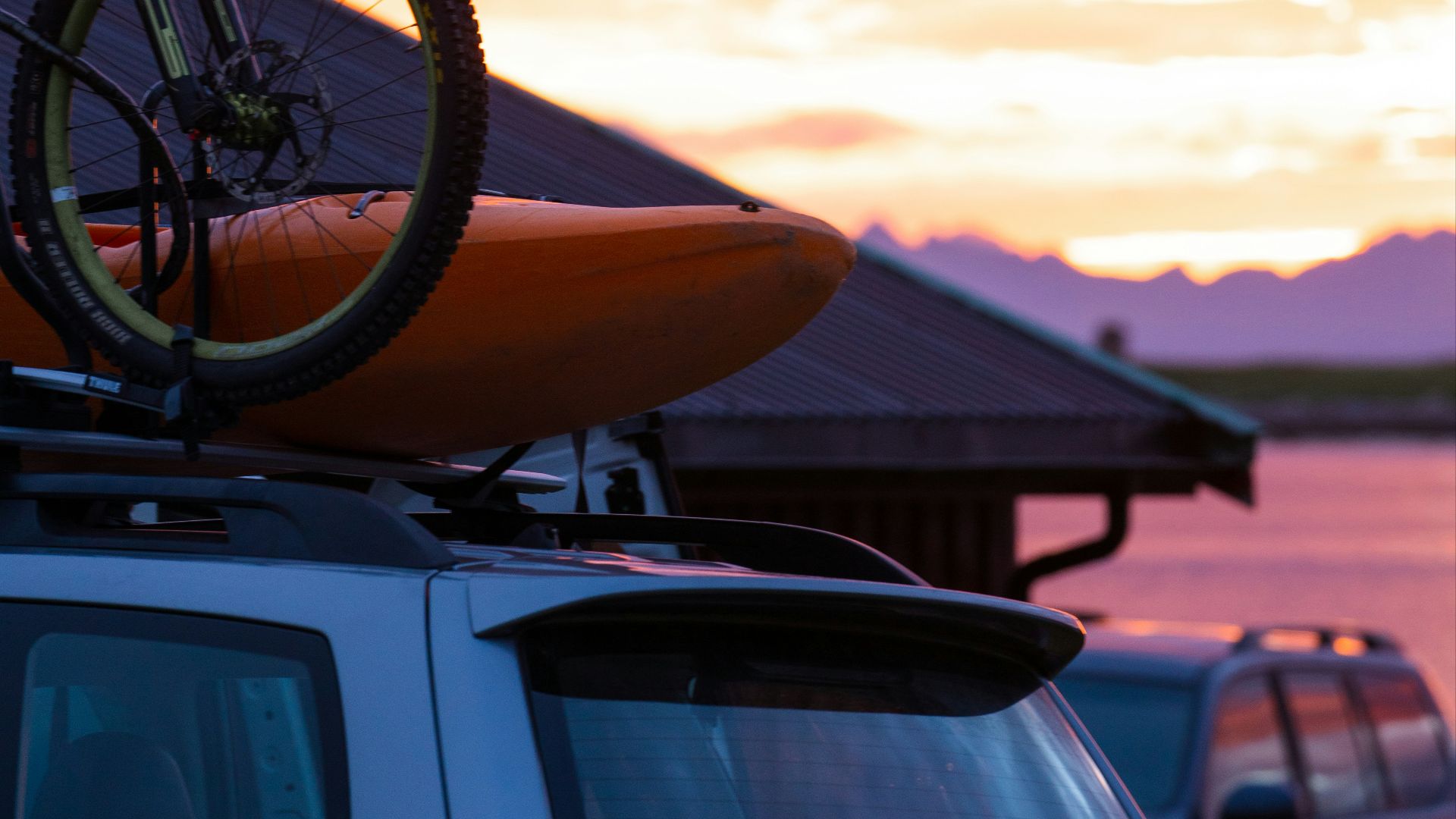 a bicycle on top of a boat