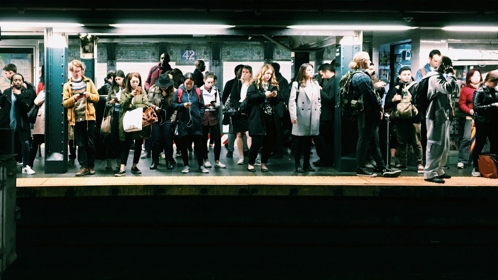 group of people at subway