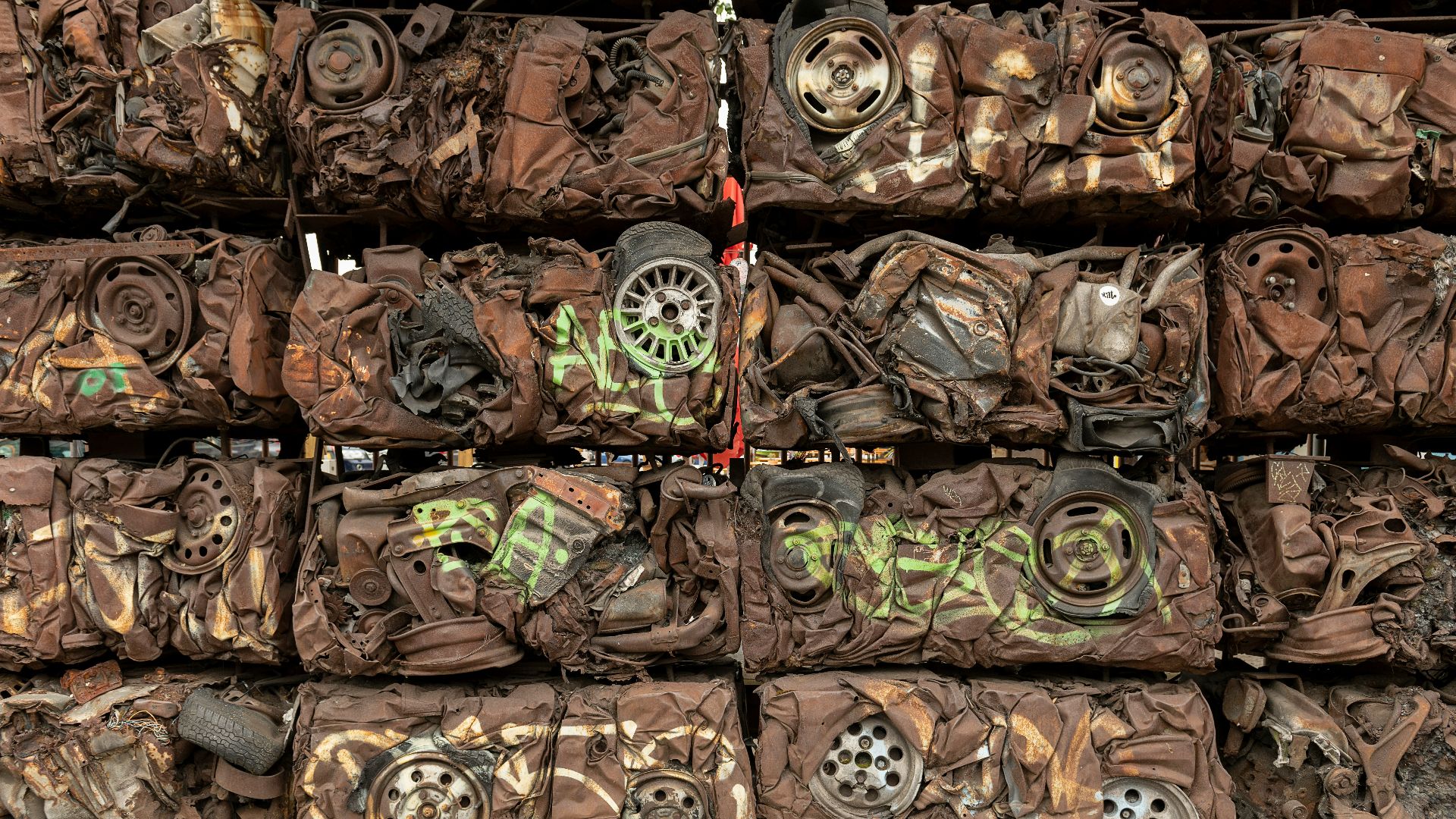 brown and green wooden wall decor