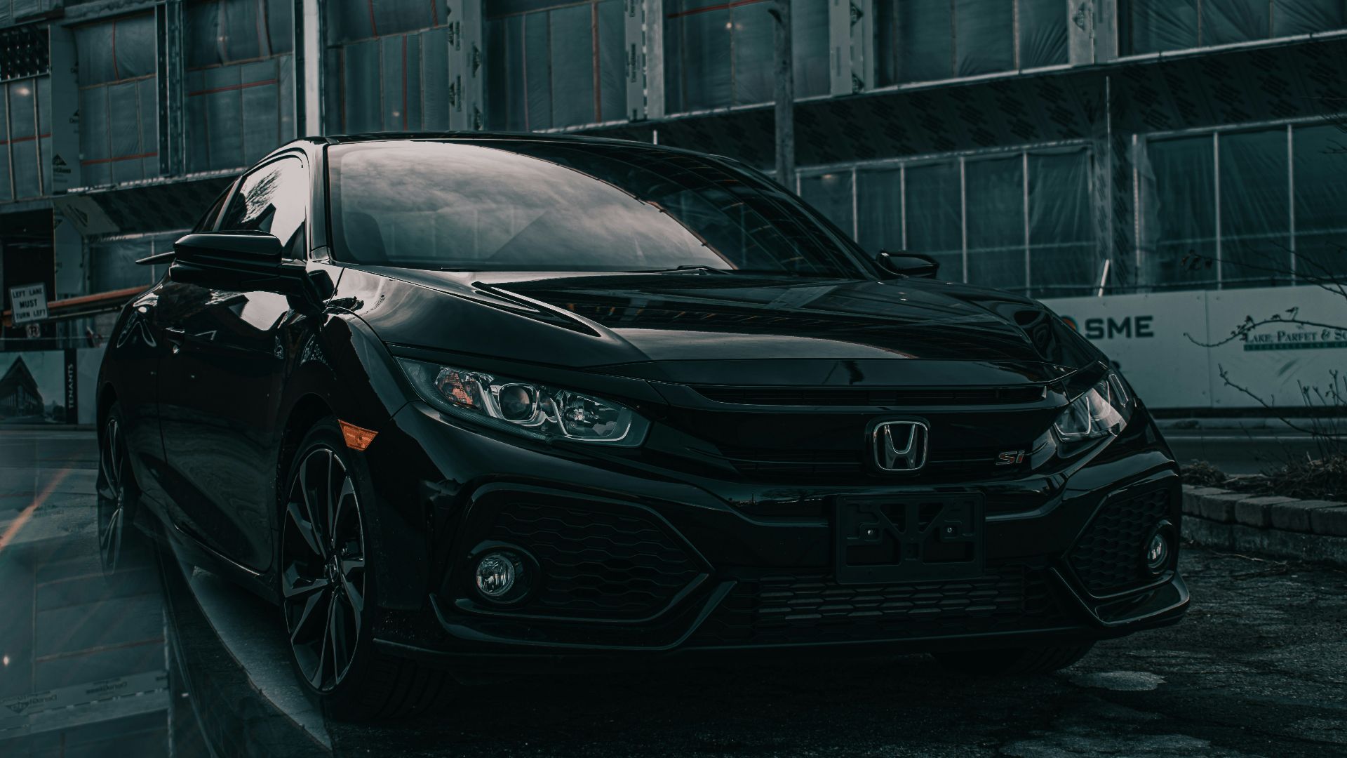 black mercedes benz c class parked on road