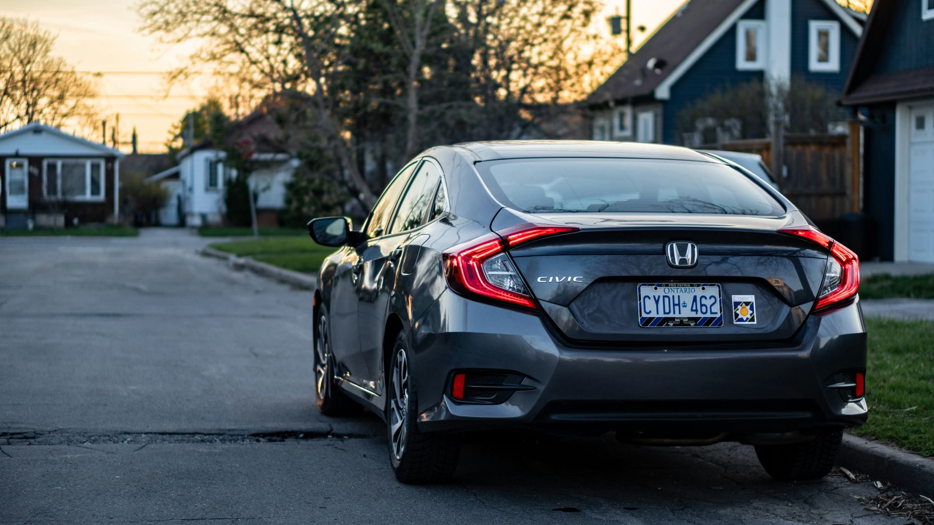 a car parked on the side of the road