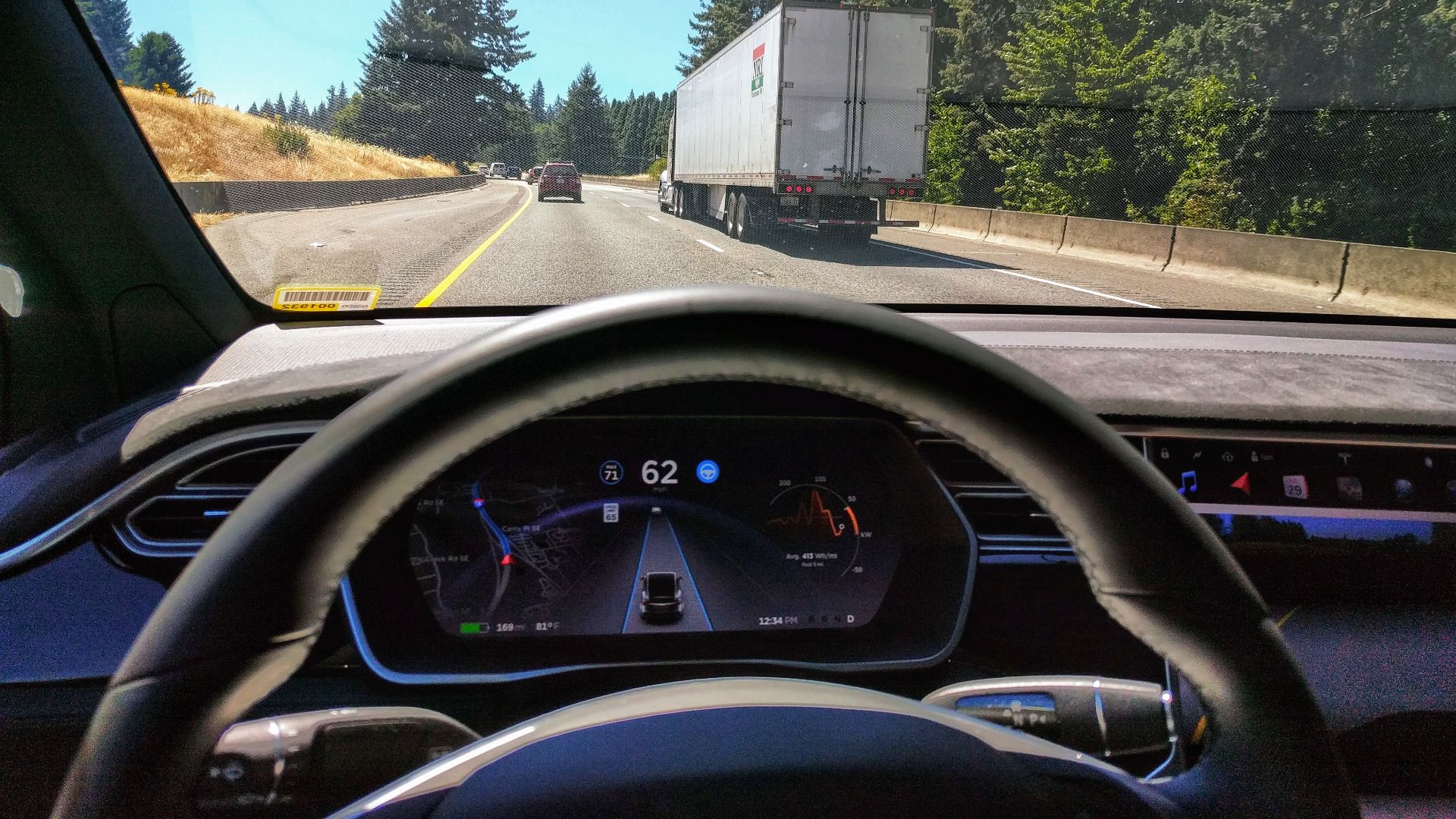 File:Tesla Autopilot Engaged in Model X.jpg