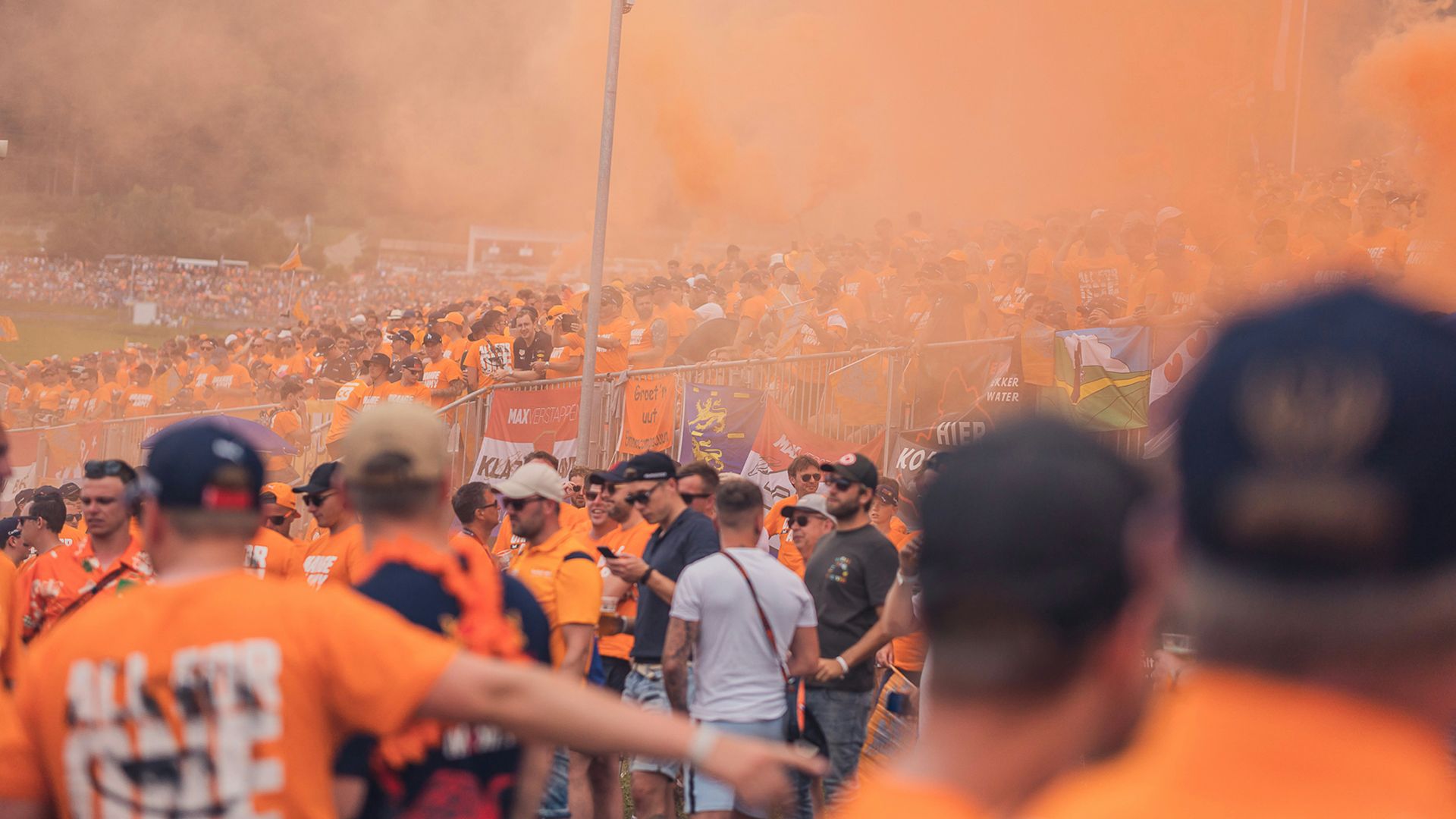 a group of people in a stadium