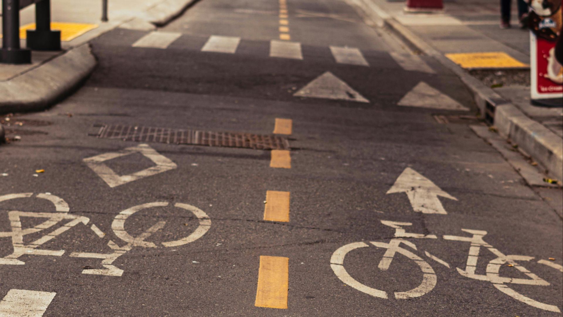 pedestrian lane with stop sign