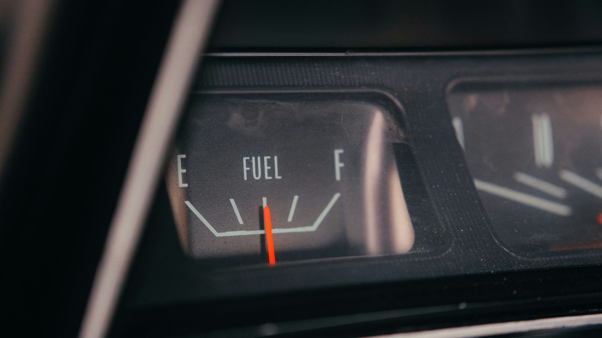 a close up of a speedometer on a car