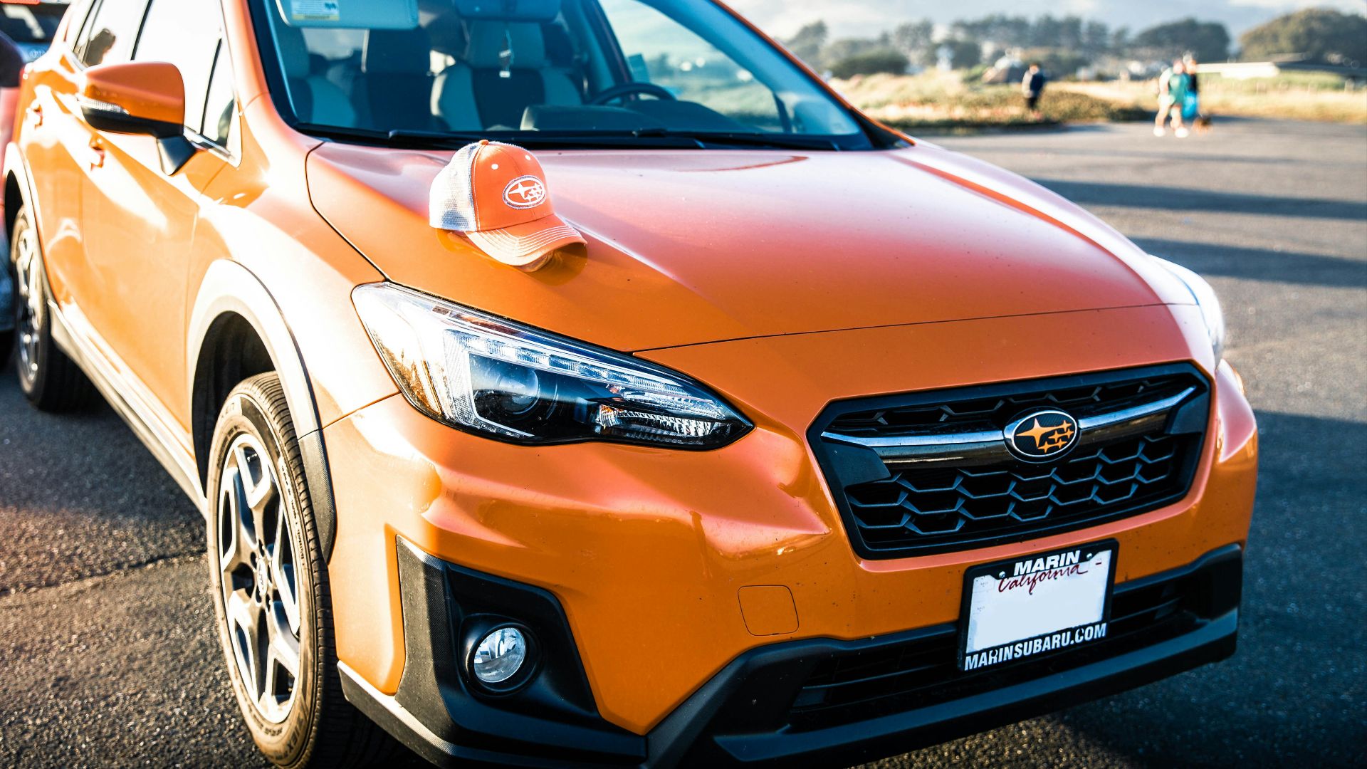 orange Subaru SUV