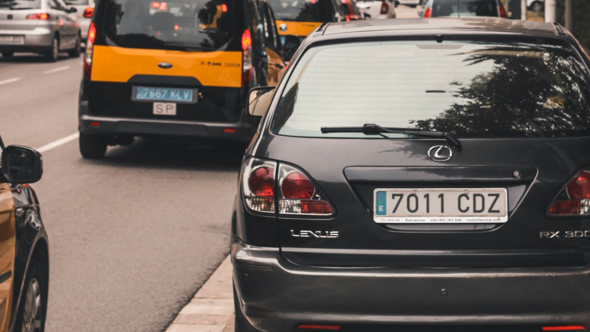orange and black 5-door hatchback