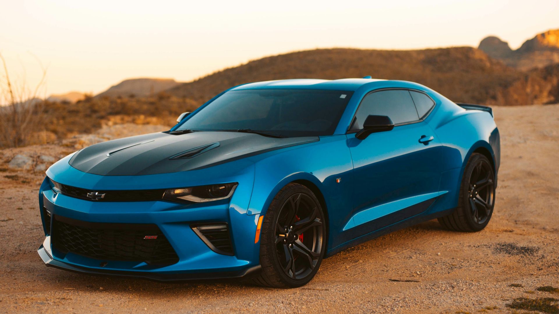 blue Chevrolet coupe