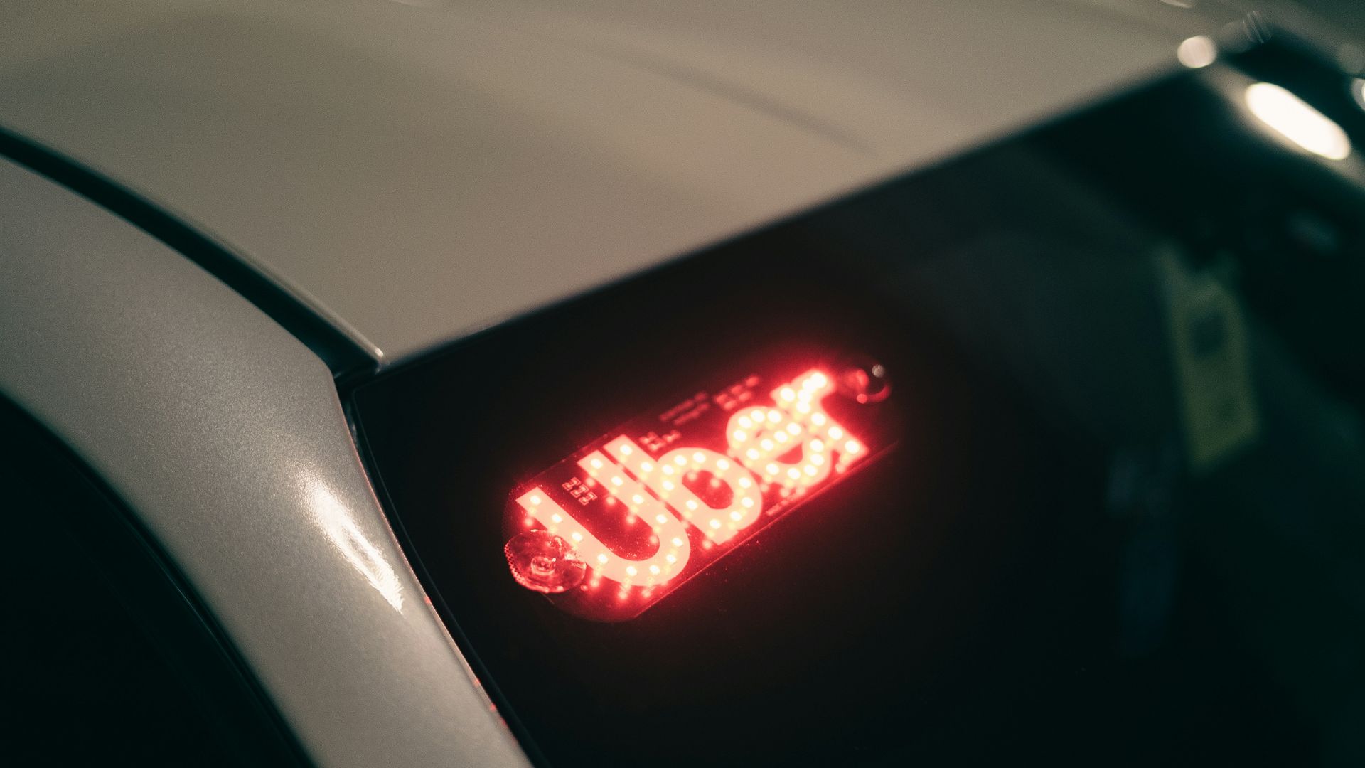 A close up of a car's tail light