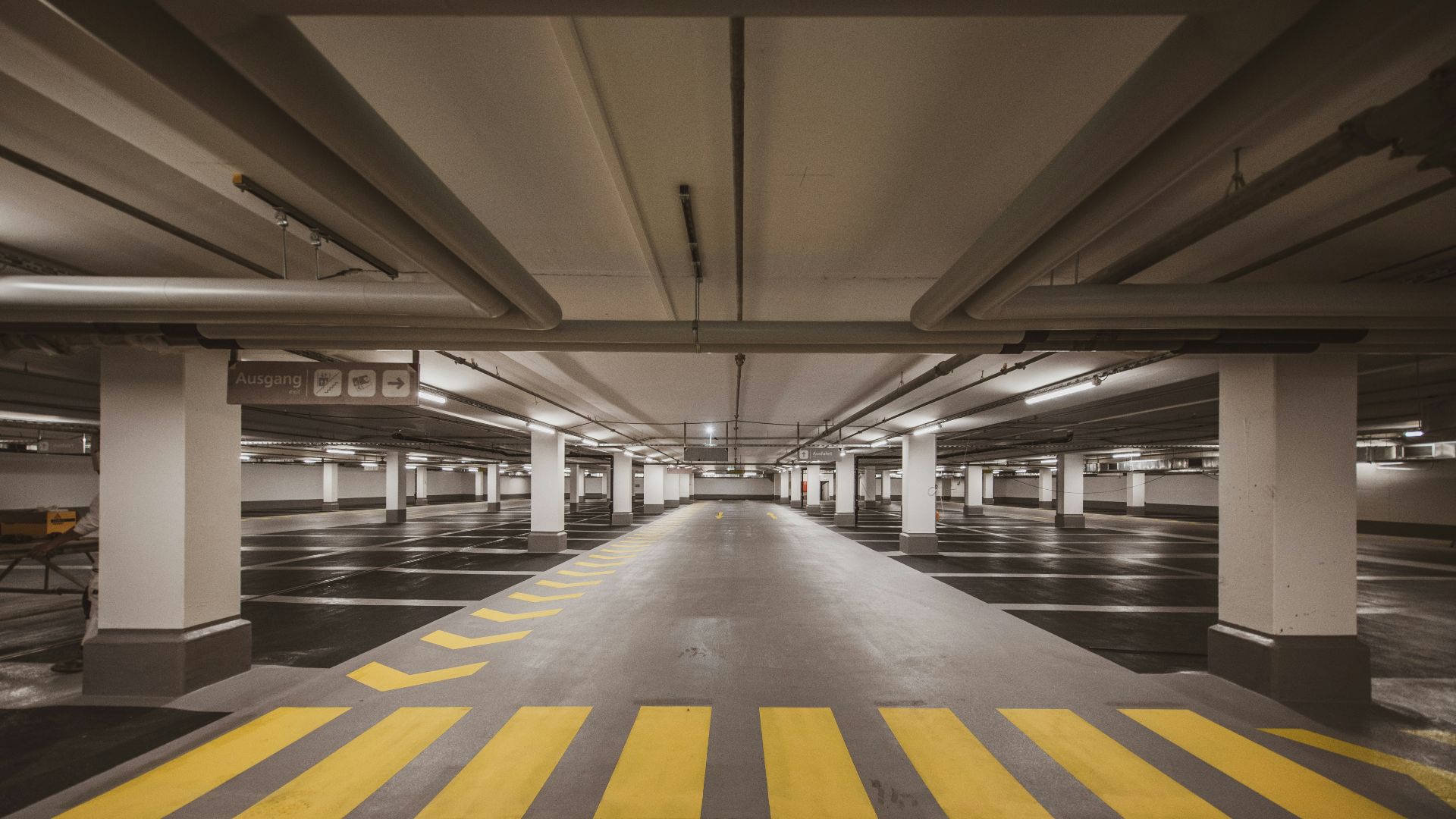 yellow and black stripe floor