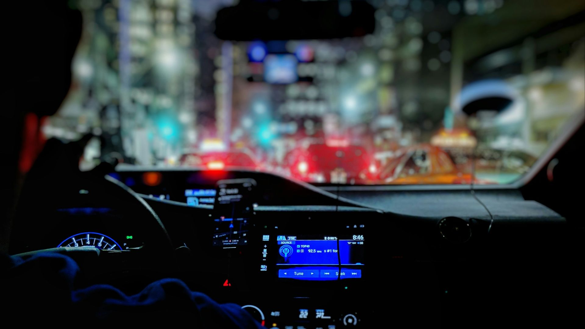 person driving vehicle