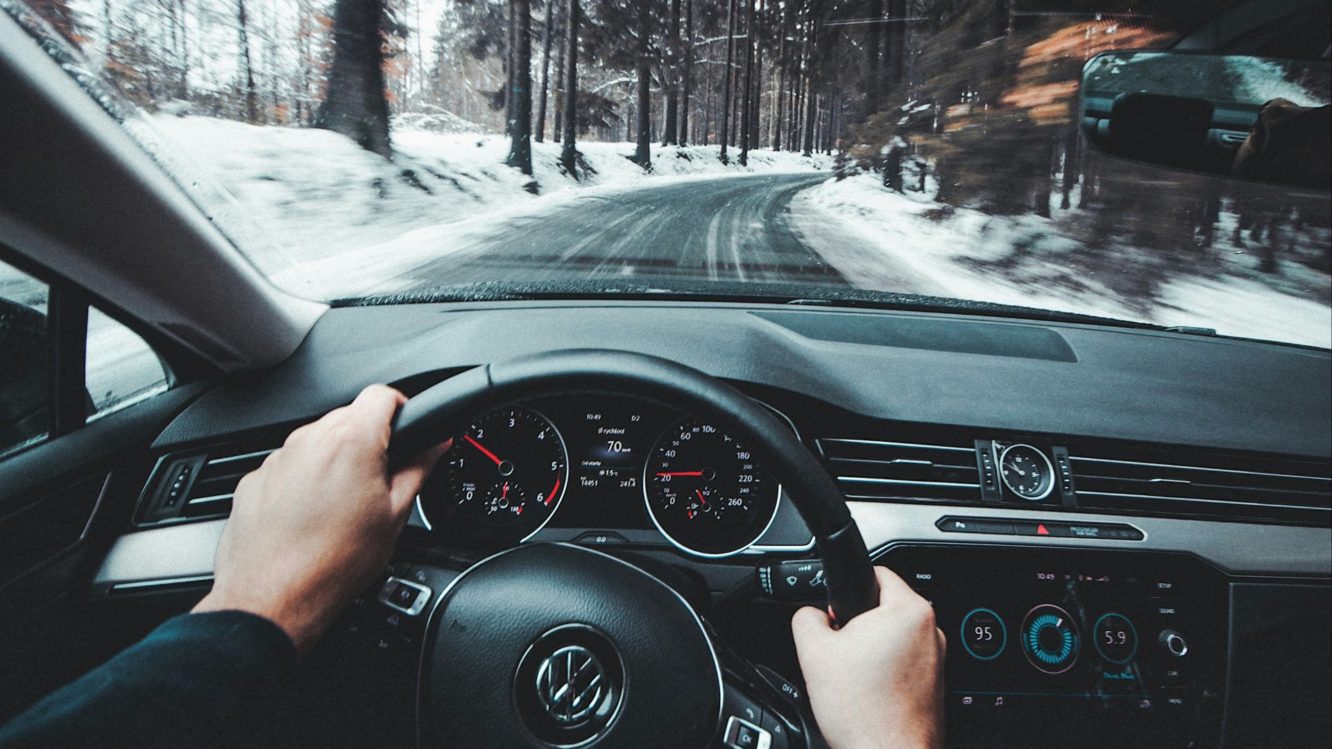 person driving Volkswagen vehicle