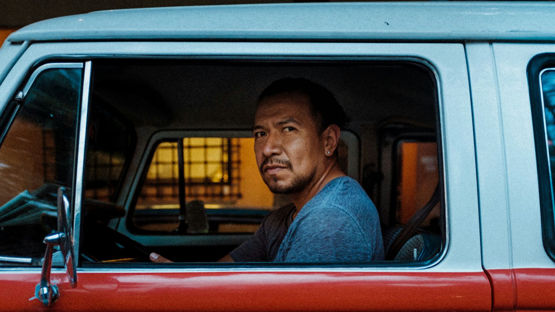 man driving inside the car