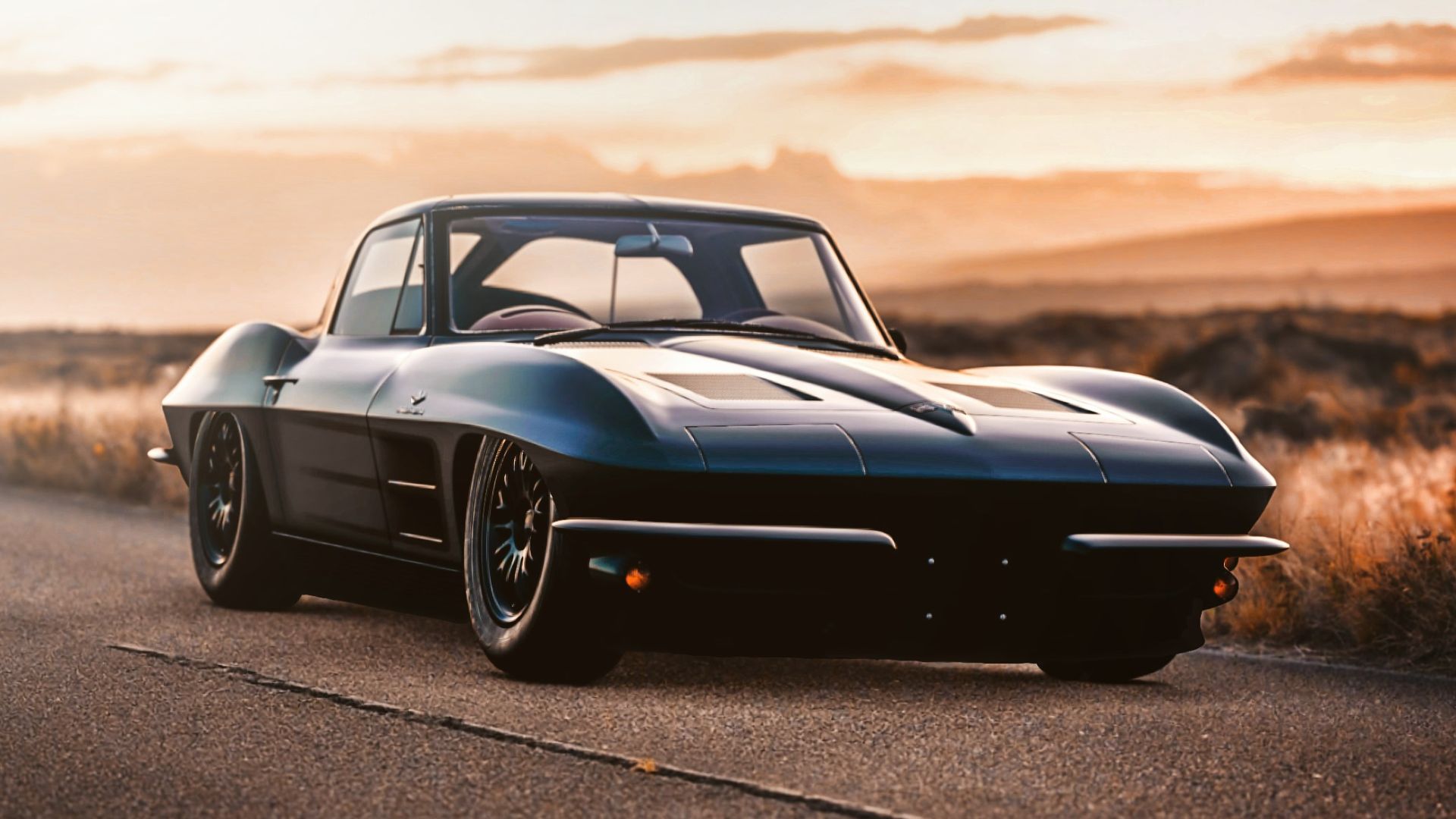 blue Mercedes-Benz 300 SL coupe parking near road